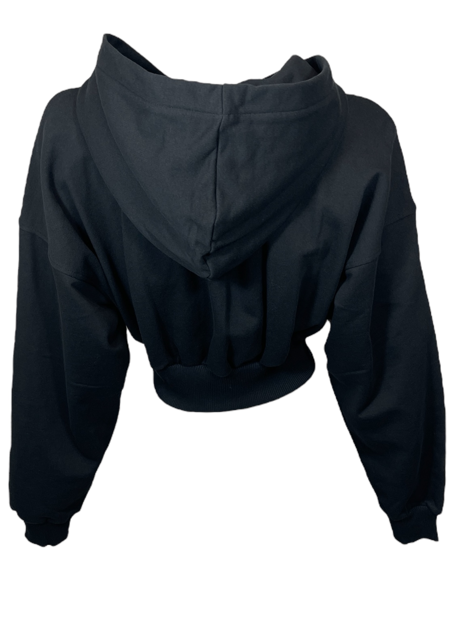 HUGO 50536945 Dumiu 10270533 01 Damen Kurz Hoodie Sweatshirt Black