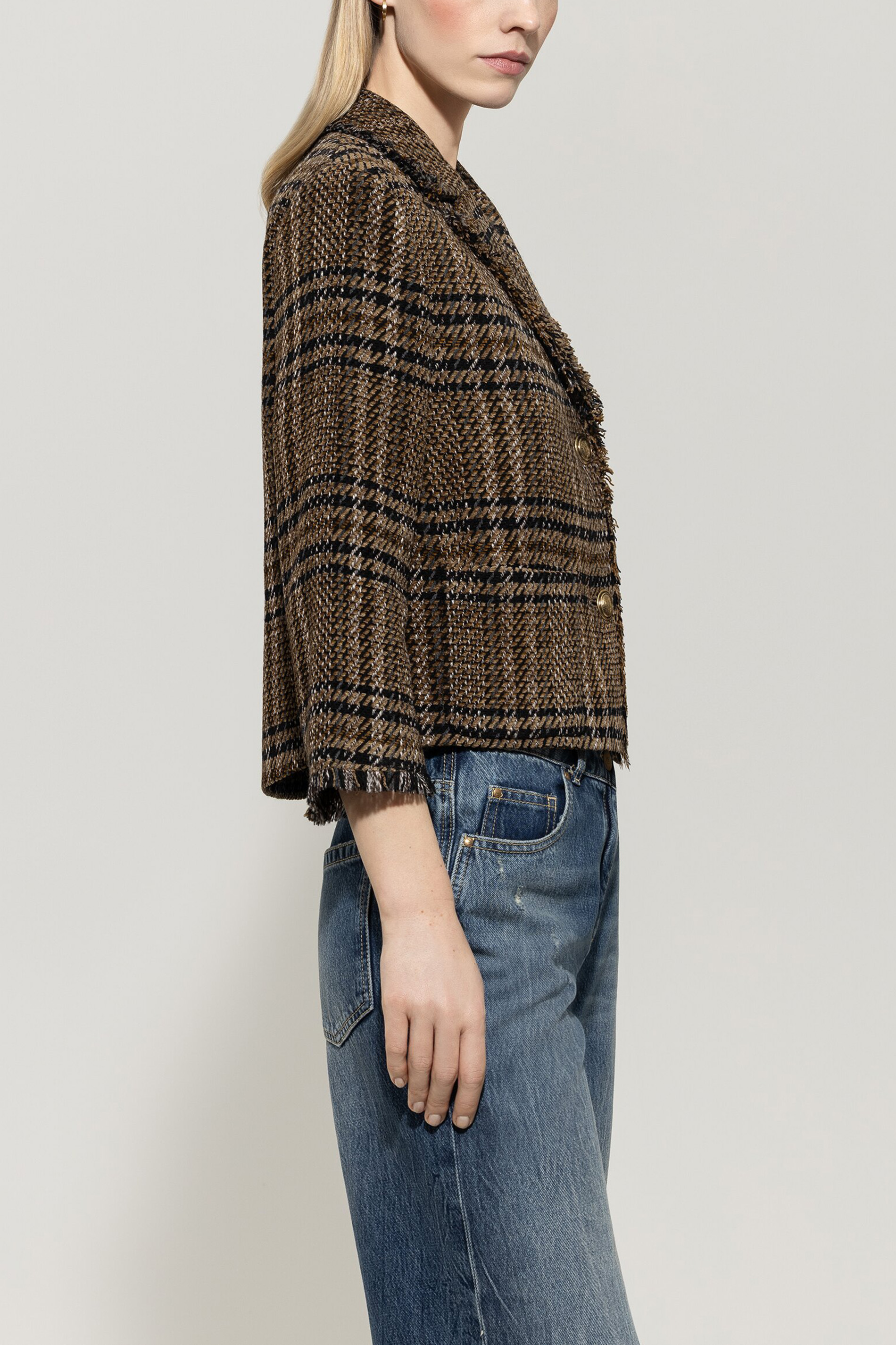 LUISA CERANO  428008/3783-0 Jacke Karo- Muster Braun