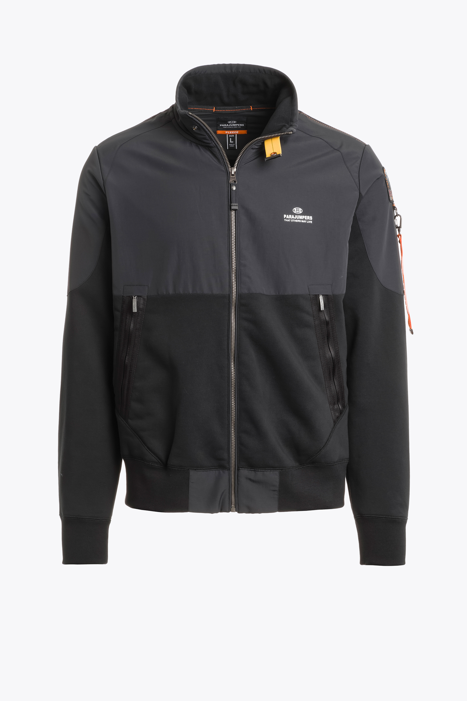 PARAJUMPERS - RE03 JANGO Herren Jacke Material-Mix Fleece Schwarz