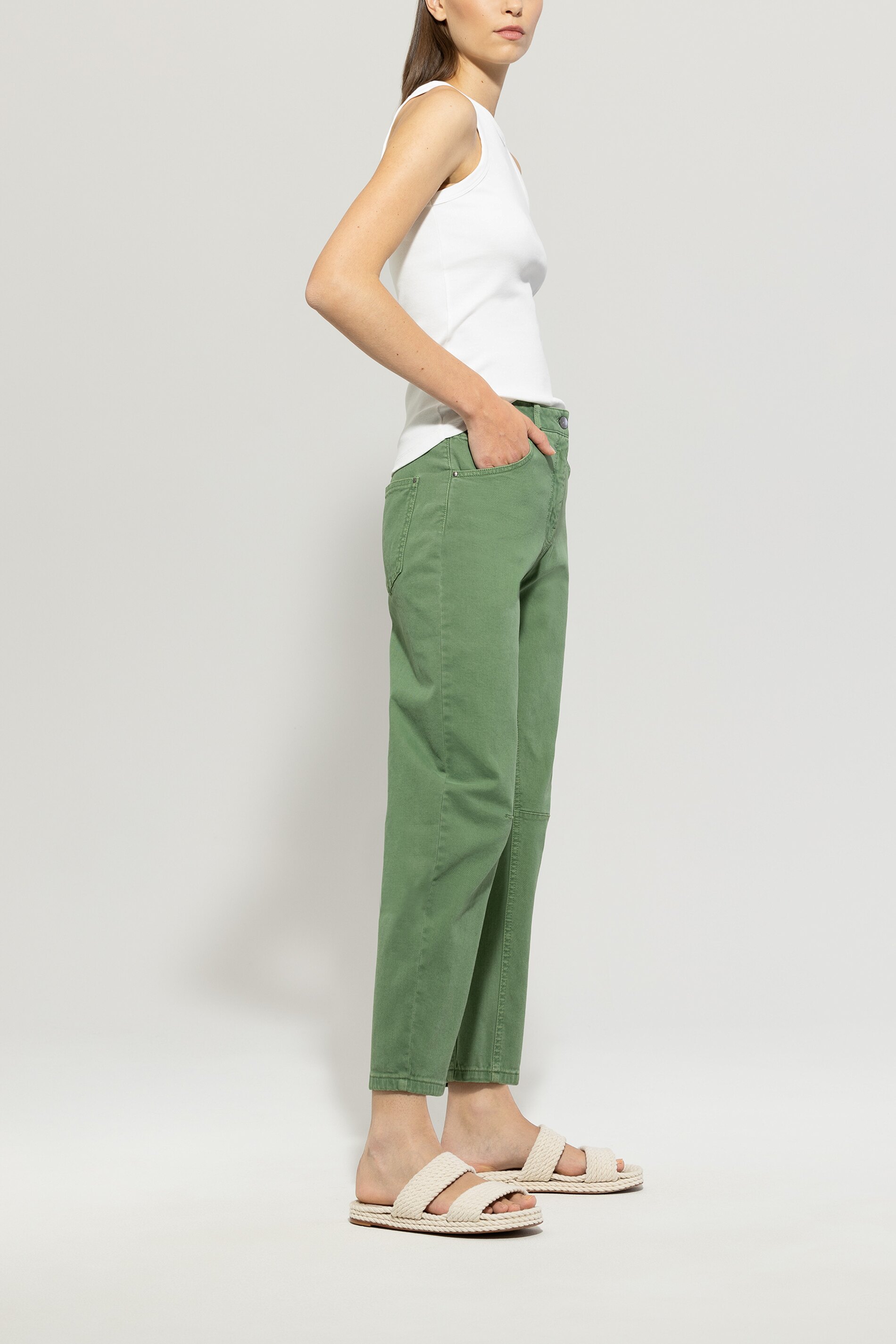 LUISA CERANO  618747/3675-0 Jeans Authentic-Looseleg-Denim smoky green