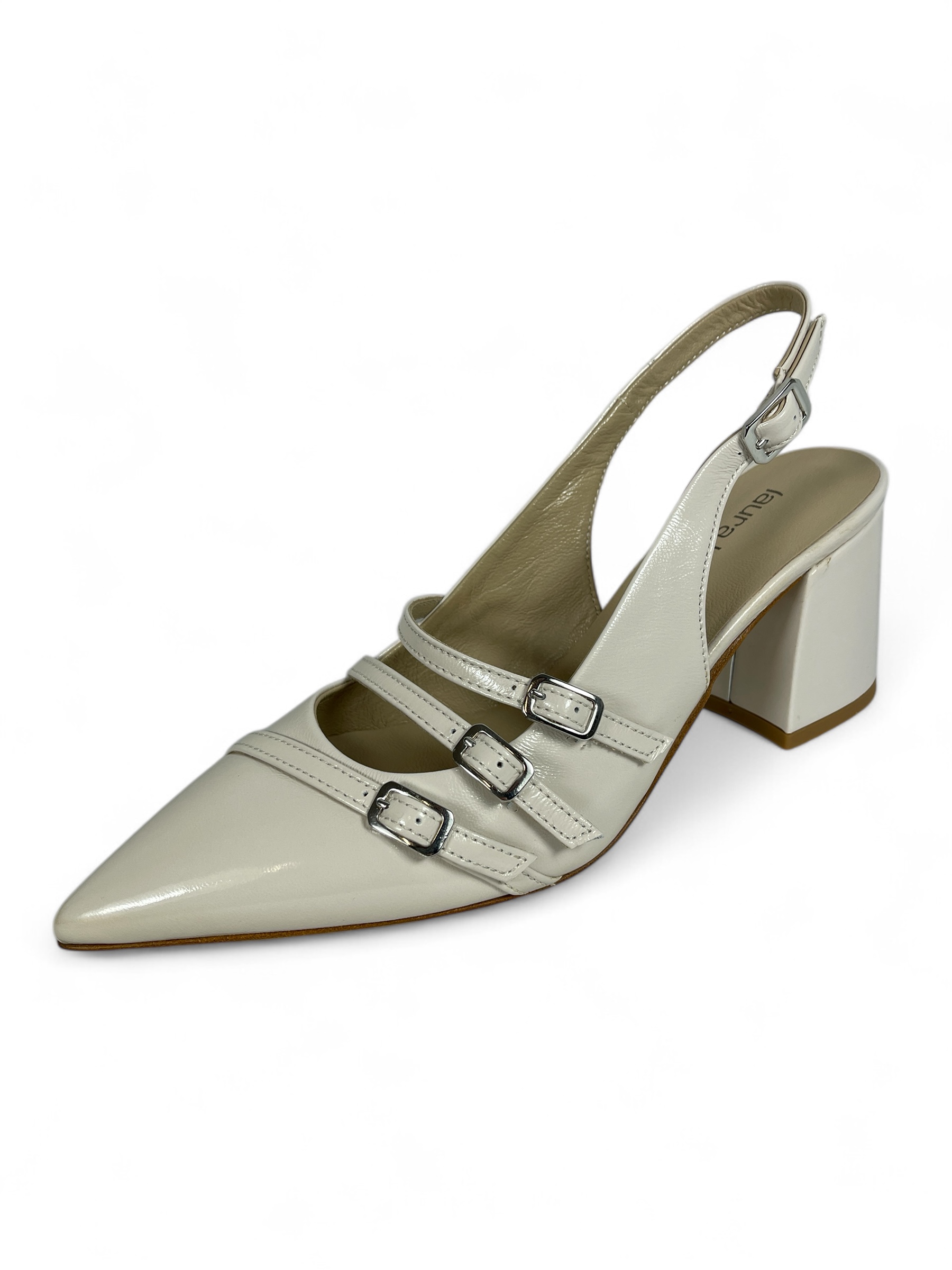 Laura Bellariva - 9872 HARRODS Damen Slingpumps mit Schnallen Panna