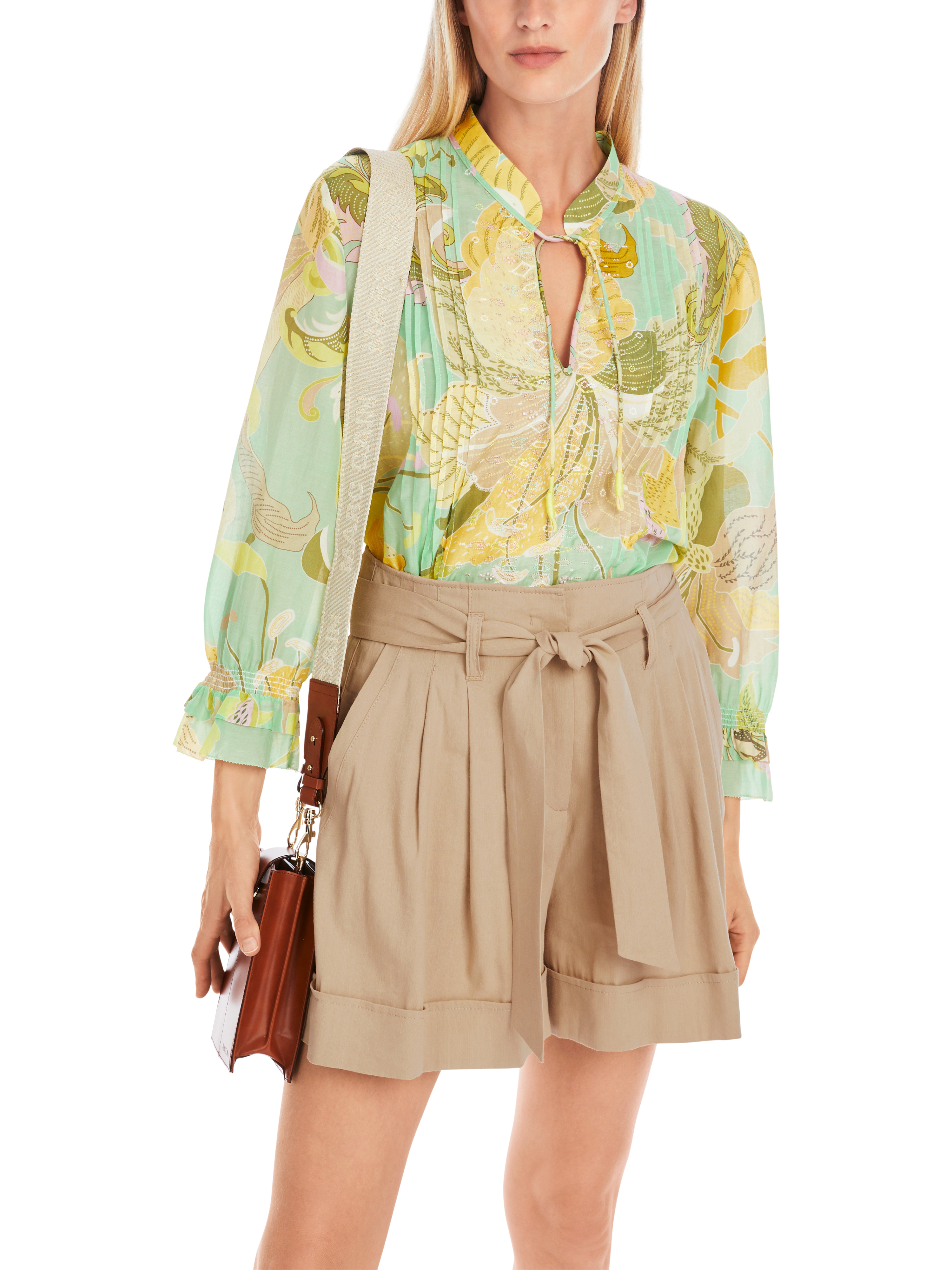 MARC CAIN  YC 51.45 W84 Duftige Bluse im Tunika-Stil Gelb