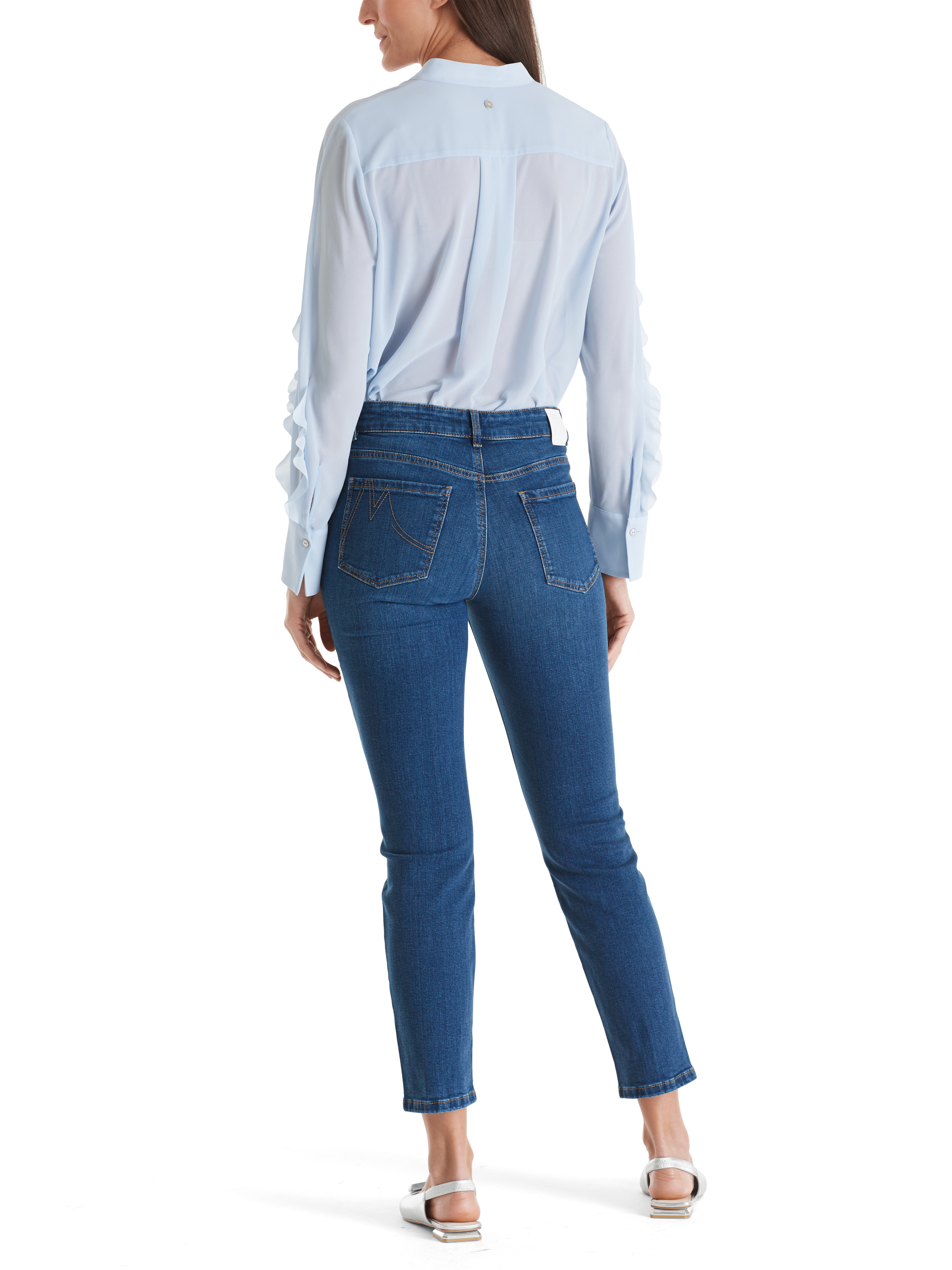 MARC CAIN +P 82.01 D71 SILEA  Rethink Together Damen Jeans Slim Fit blue denim