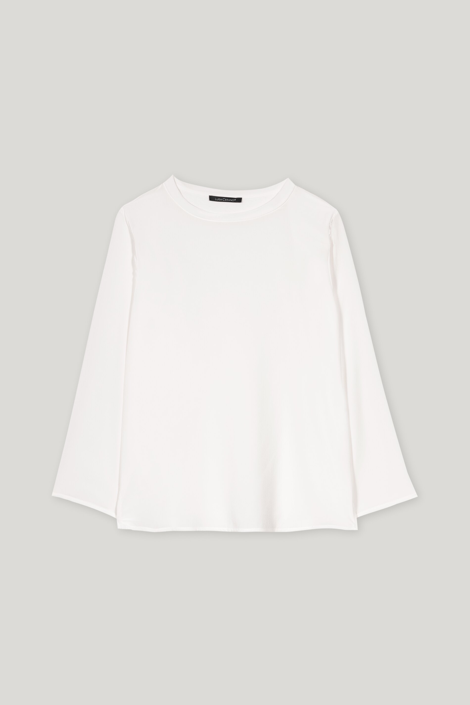 LUISA CERANO  328304/7600-0 Damen Shirt mit Rücken-Patch weiß