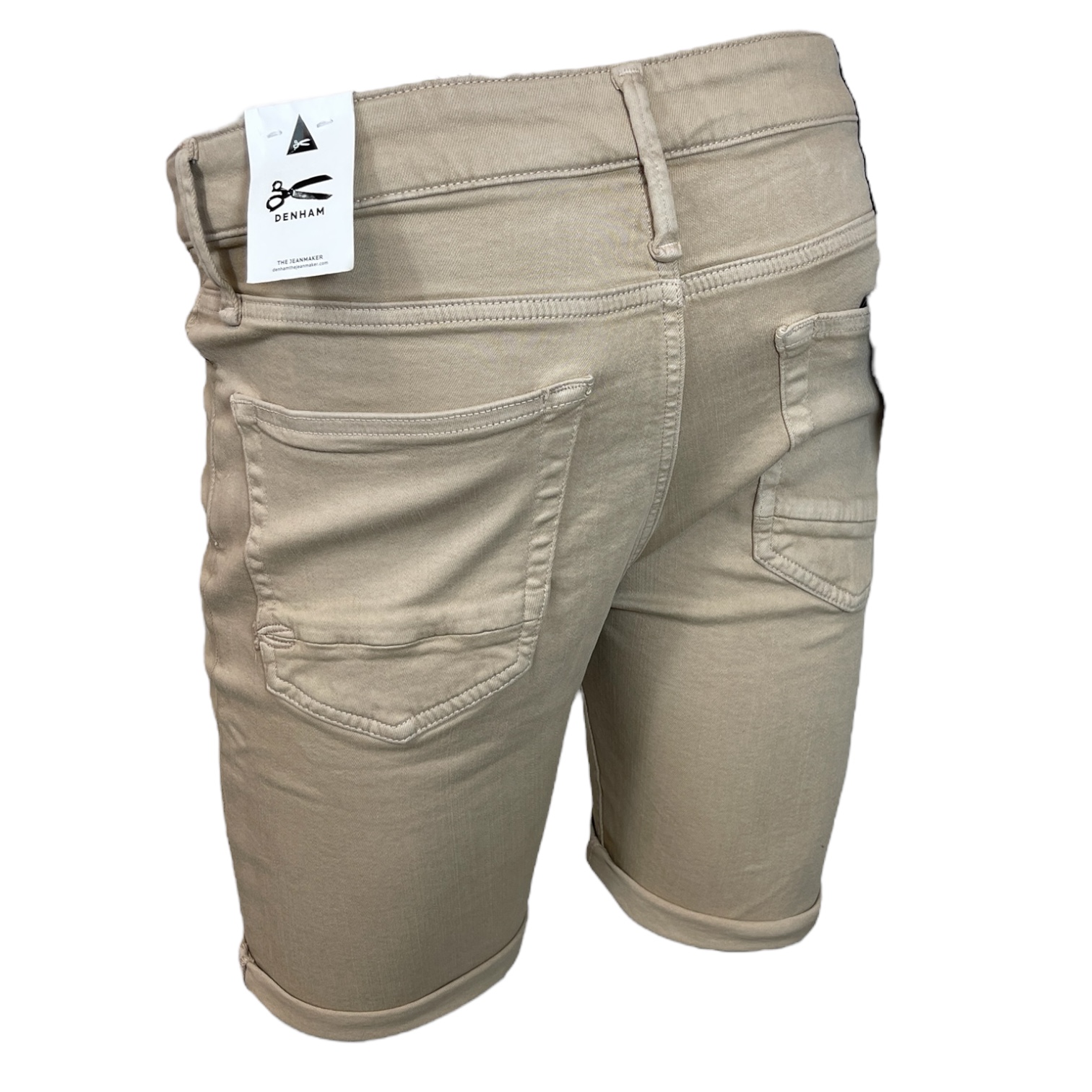 DENHAM 01-23-04-12-011  RAZOR HERREN JEANS SHORTS MIT KNOPFLEISTE STRETCH BLFMC BRITISH KHAKI