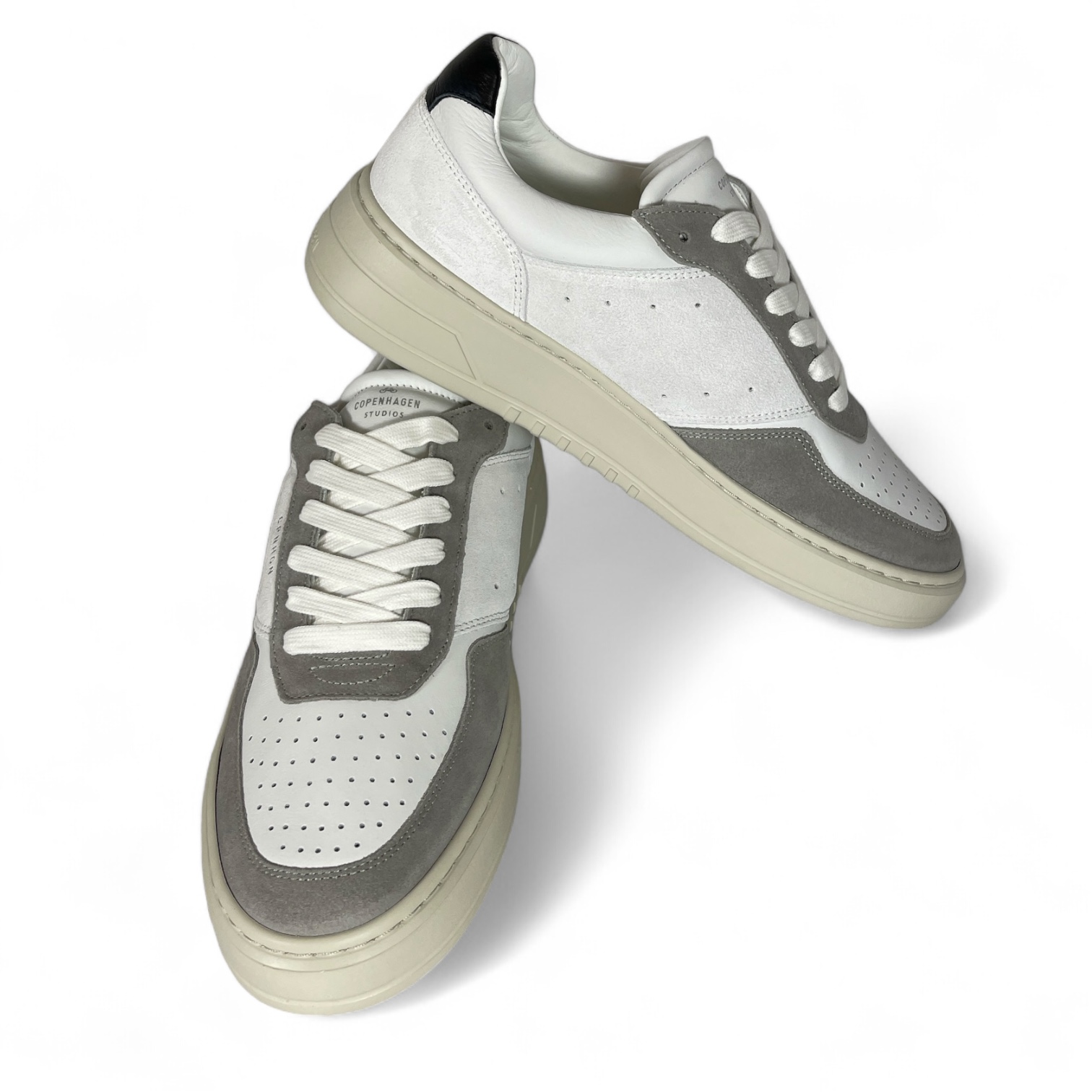 COPENHAGEN - CPH1M LEATHER MIX DAMEN SNEAKER GRAU / WEISS