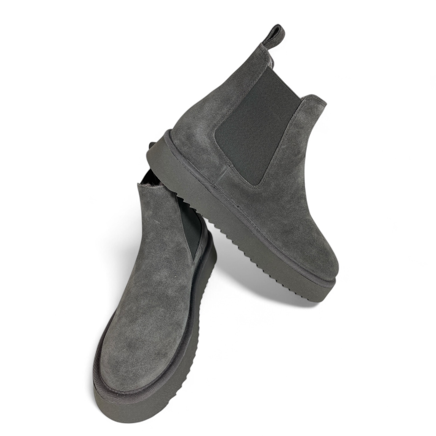 COPENHAGEN - CPH258 SUEDE Chelsea-Boots mit Lammfell Grau