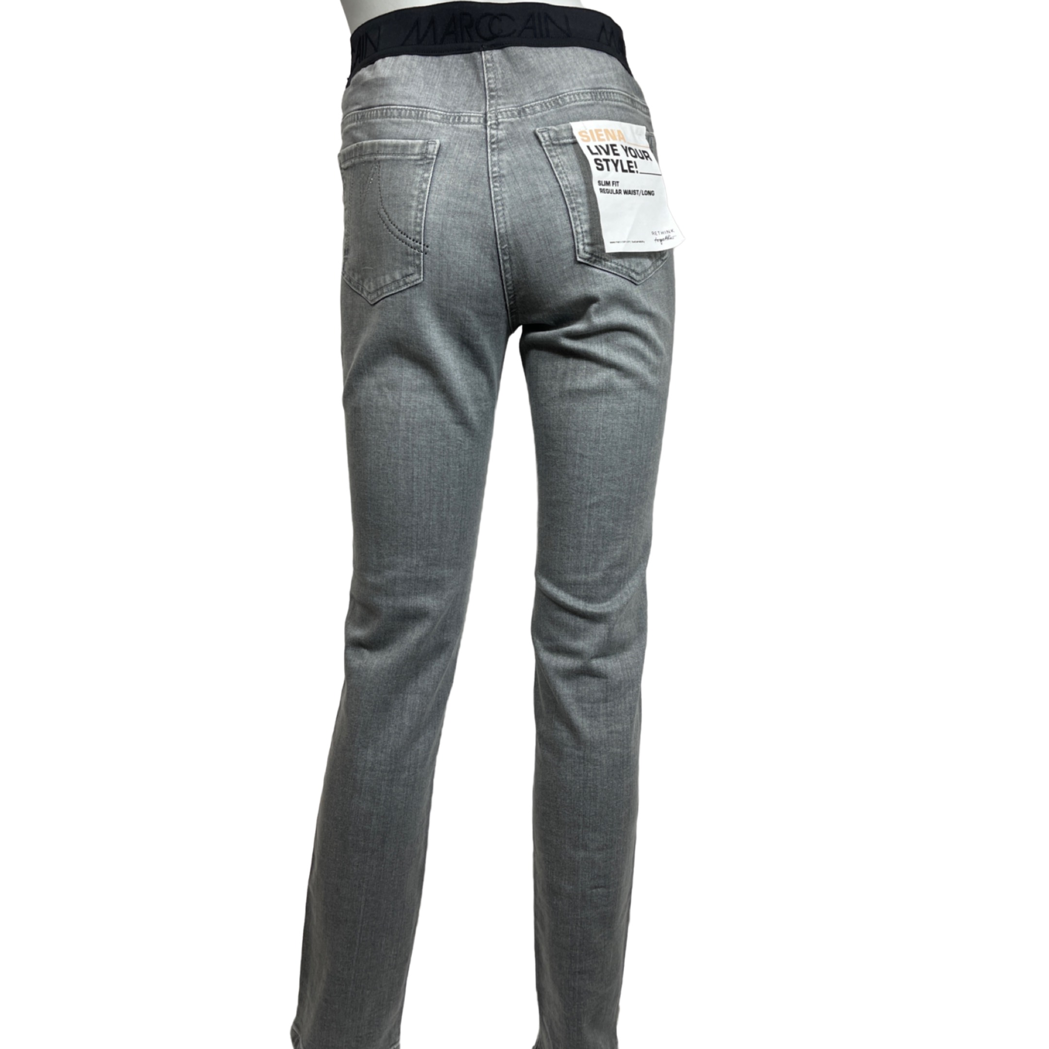 MARC CAIN UP 82.05 D74 Damen Jeans Rethink Together SIENA Slim Fit Grau 820