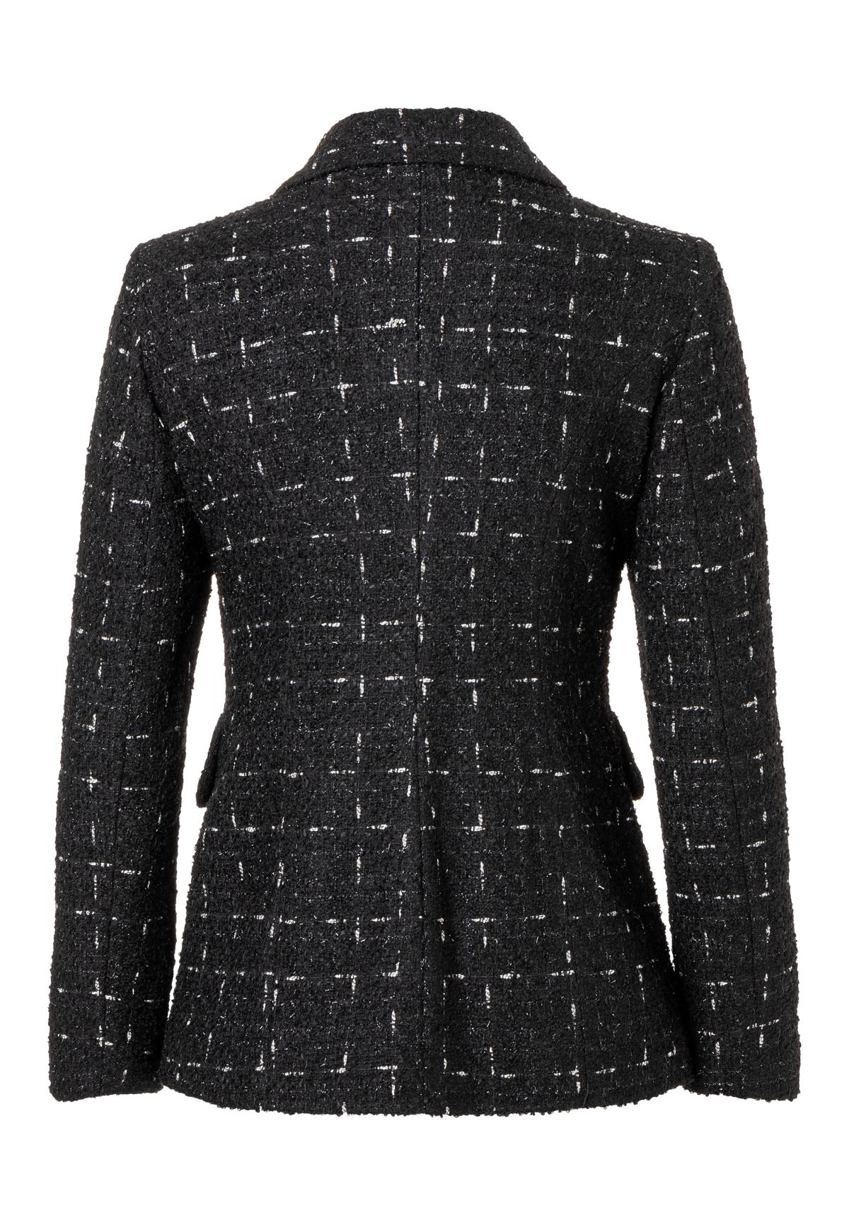 ANA ALCAZAR 020761-3558 Bouclé-Blazer mit Glitzergarn Schwarz