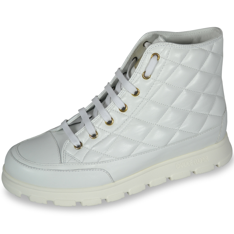 CANDICE COOPER NINJA VITAMINIC BIAN NAPPA BIANCO 2502016-01 Gesteppte Sneaker in Weiß 9105