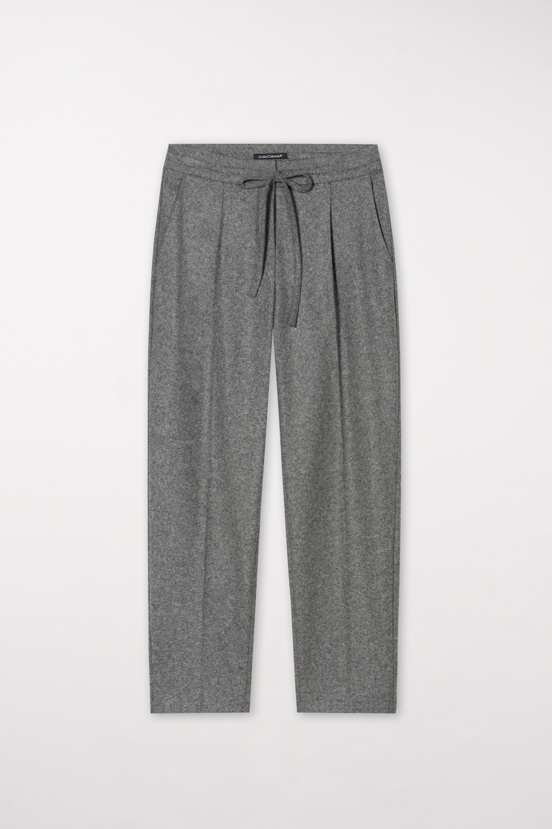 LUISA CERANO 608710/3309 Damen Hose Flanell-Joggpants dark grey melange