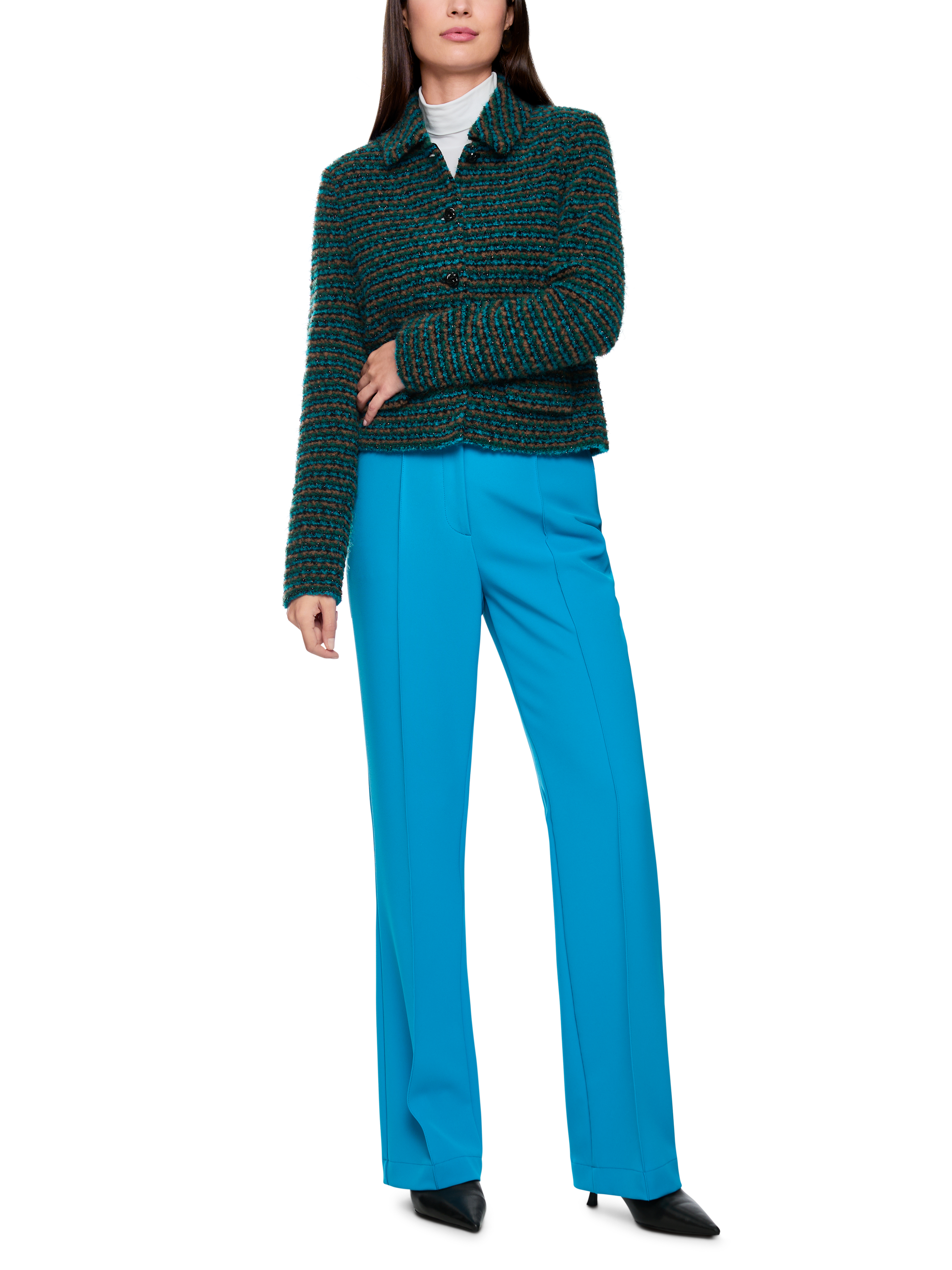 MARC CAIN ZC 39.20 M64  Cardigan mit Lurex dark jade green