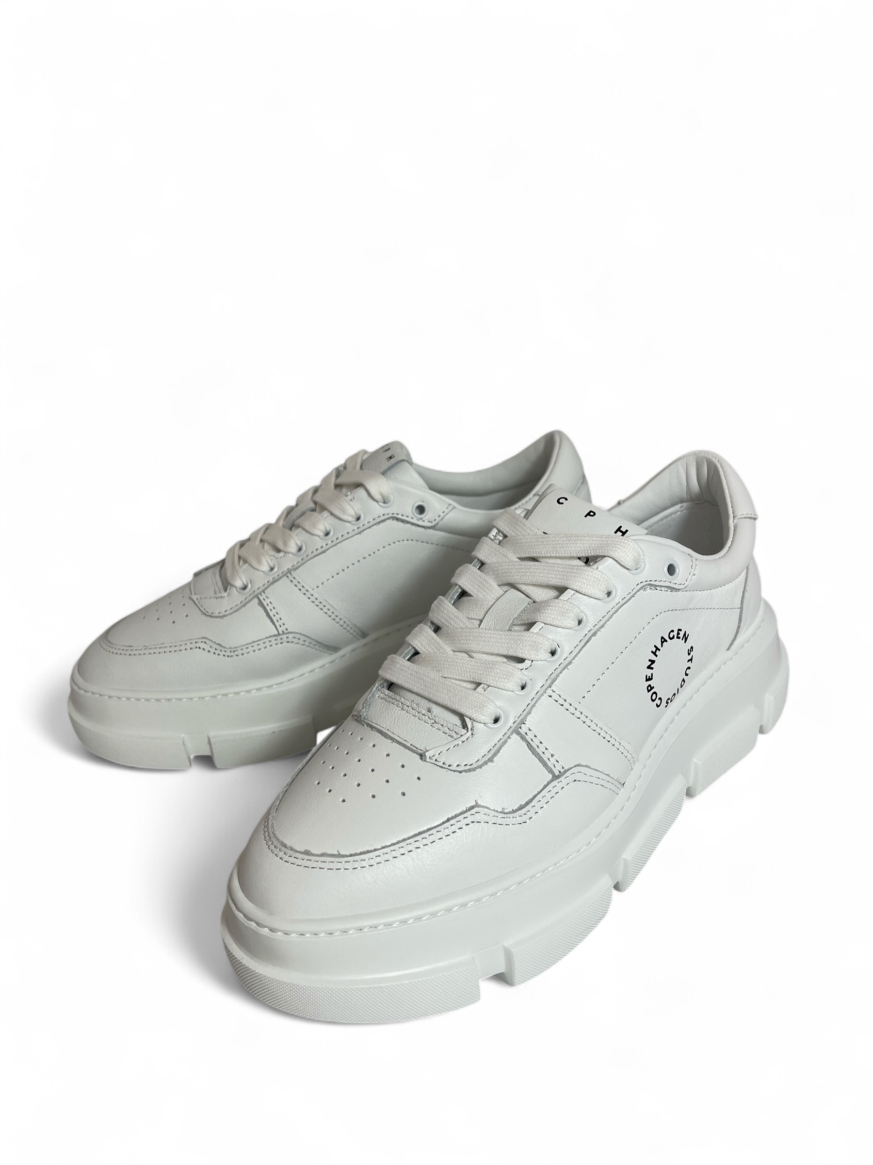 COPENHAGEN CPH435 LEATHER DAMEN PLATEAU SNEAKER LEDER WHITE