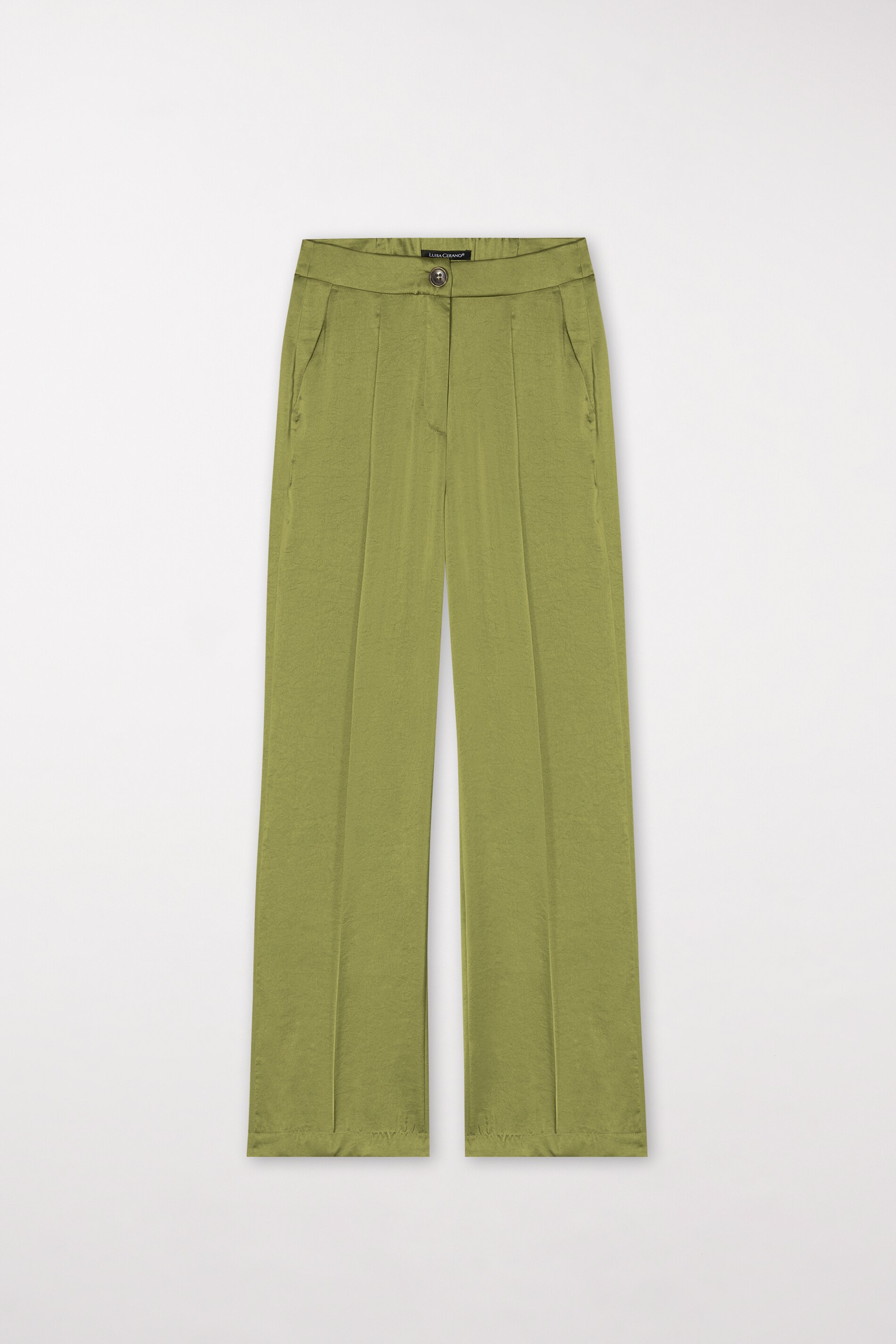 LUISA CERANO  608715/2307-0 Wideleg-Pants mit Bundfalten moss green grün