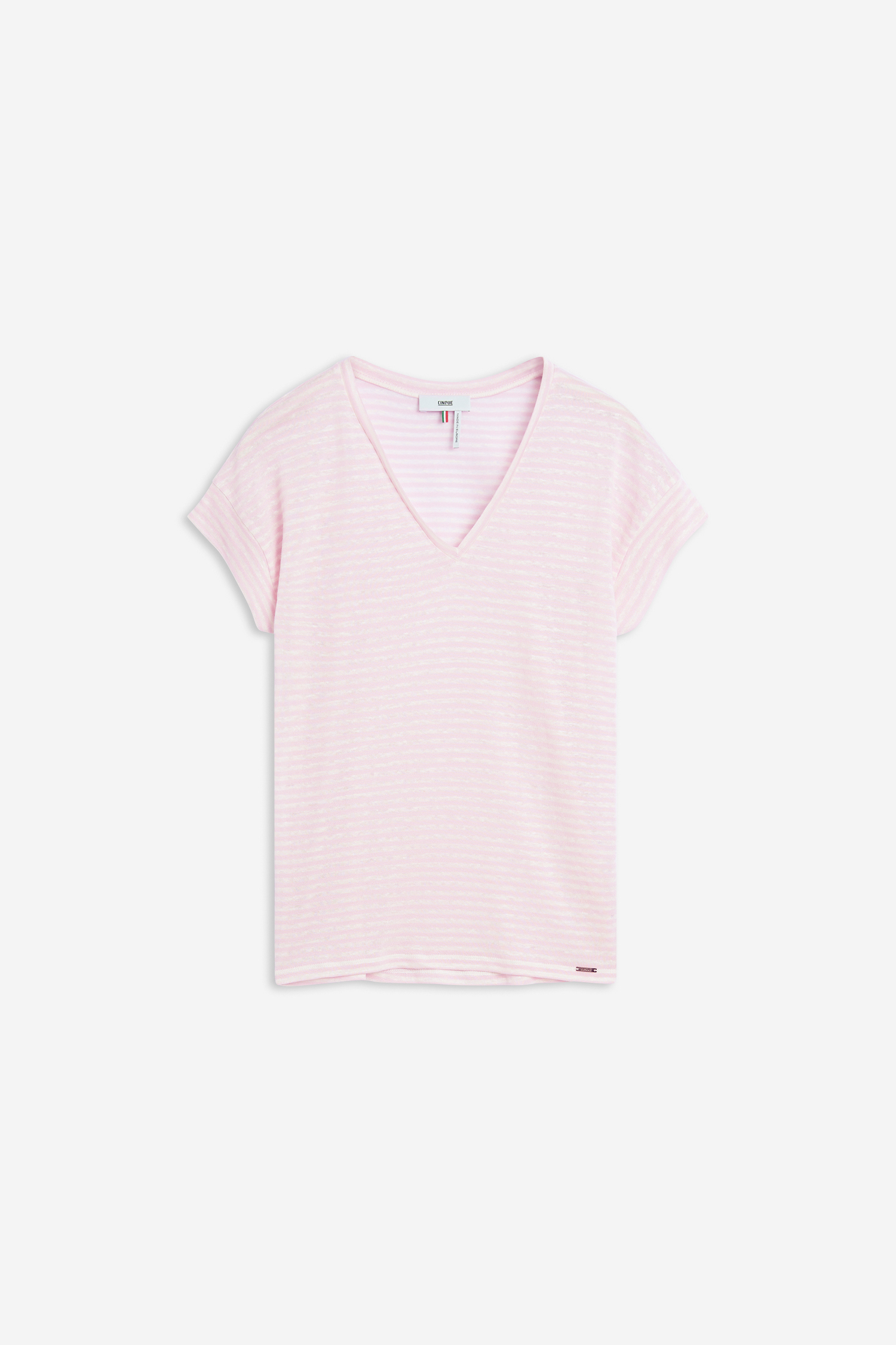 CINQUE 52286438 CITICKI Leinen-Mix T-Shirt Rosa