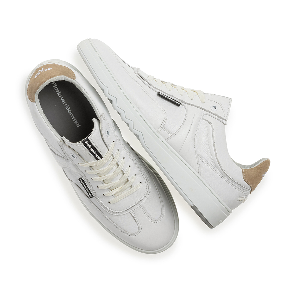 VAN BOMMEL SFM-10216-60-01 Floris Sport White Printed leather Sneaker Weiß