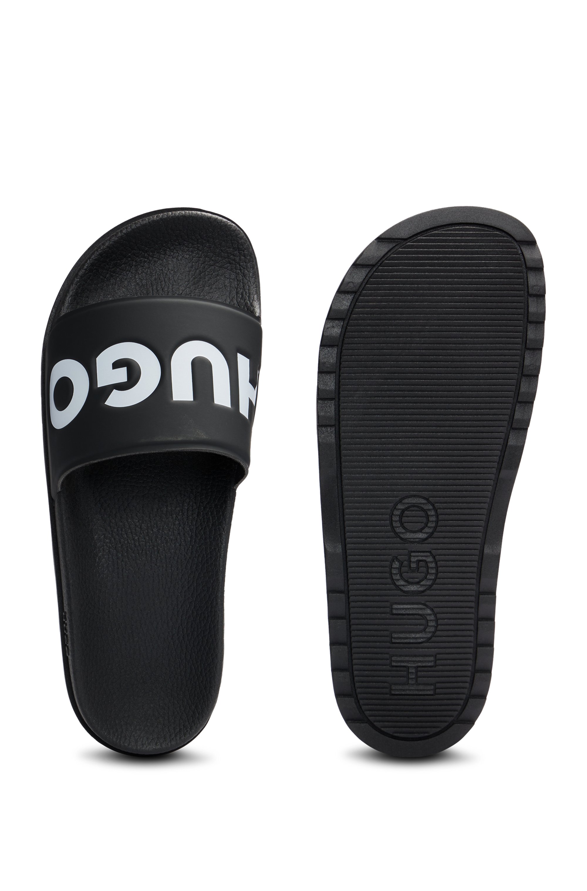 HUGO 50498352 Match_it_Slid_rblg_N Herren Pantolette mit Logo