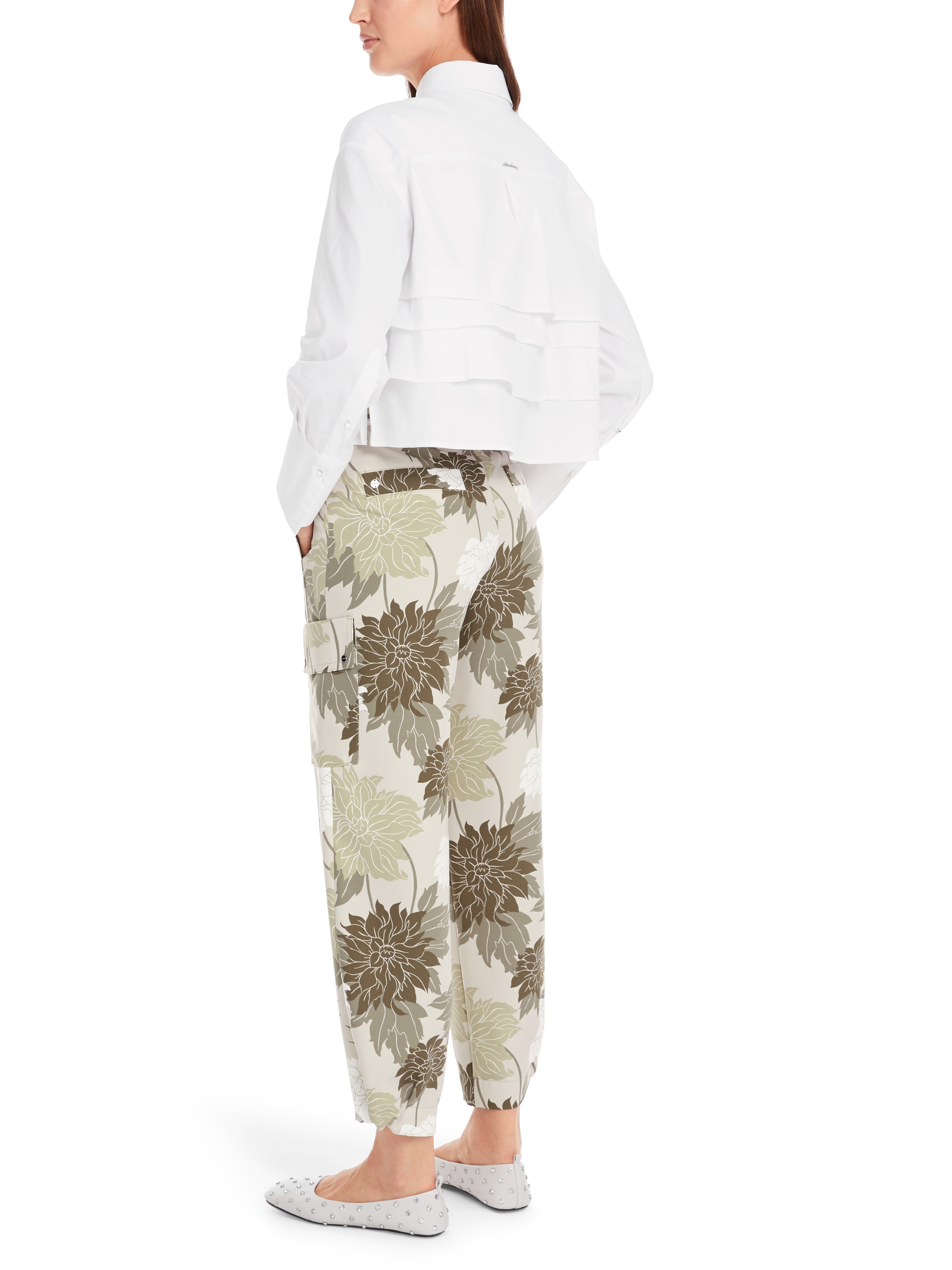 MARC CAIN  YC 51.16 W93 Bluse mit Volants white