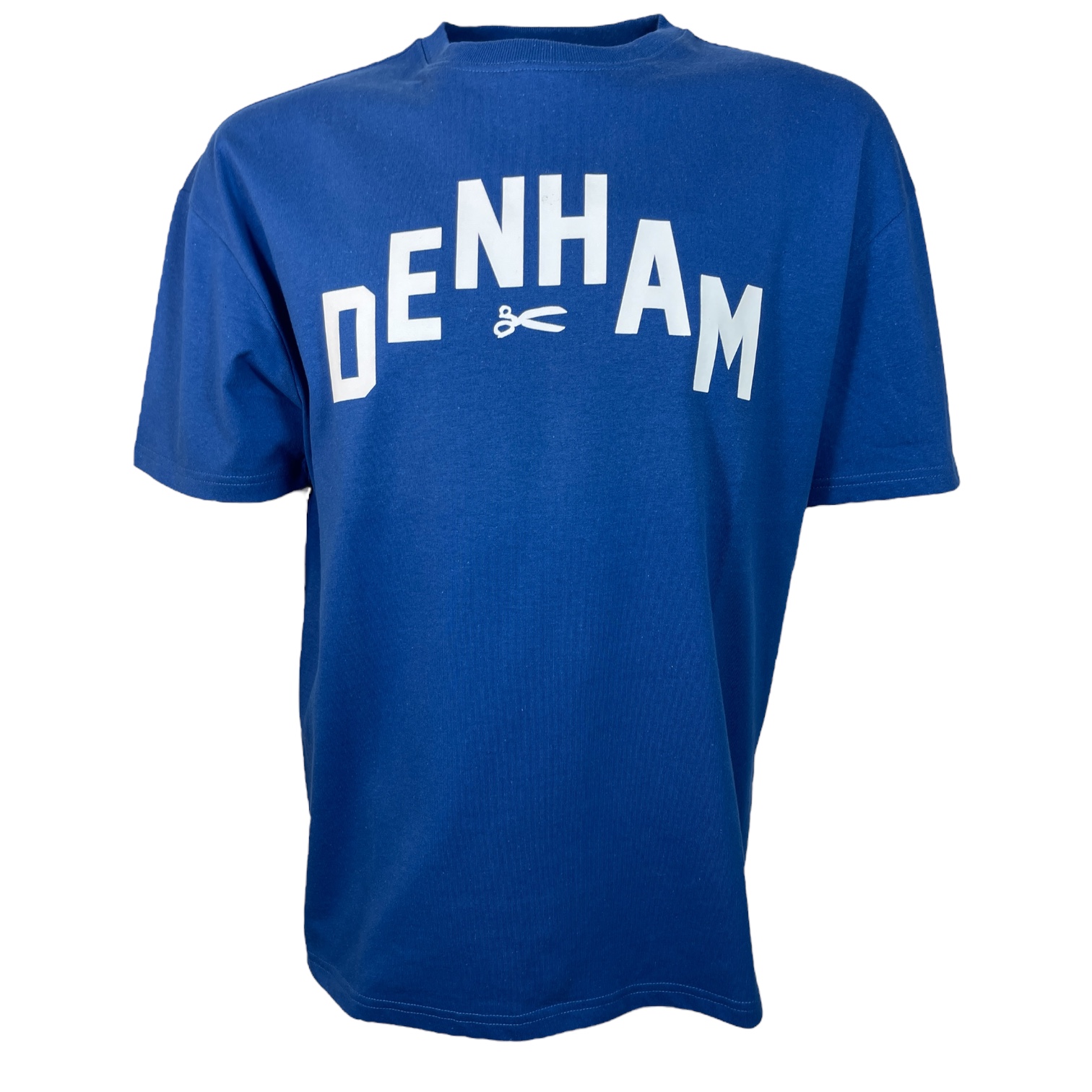 DENHAM 01-23-02-52-152 BRIDGE BOX TEE HCJ HERREN T-SHIRT LOGO BLAU SODALITE BLUE