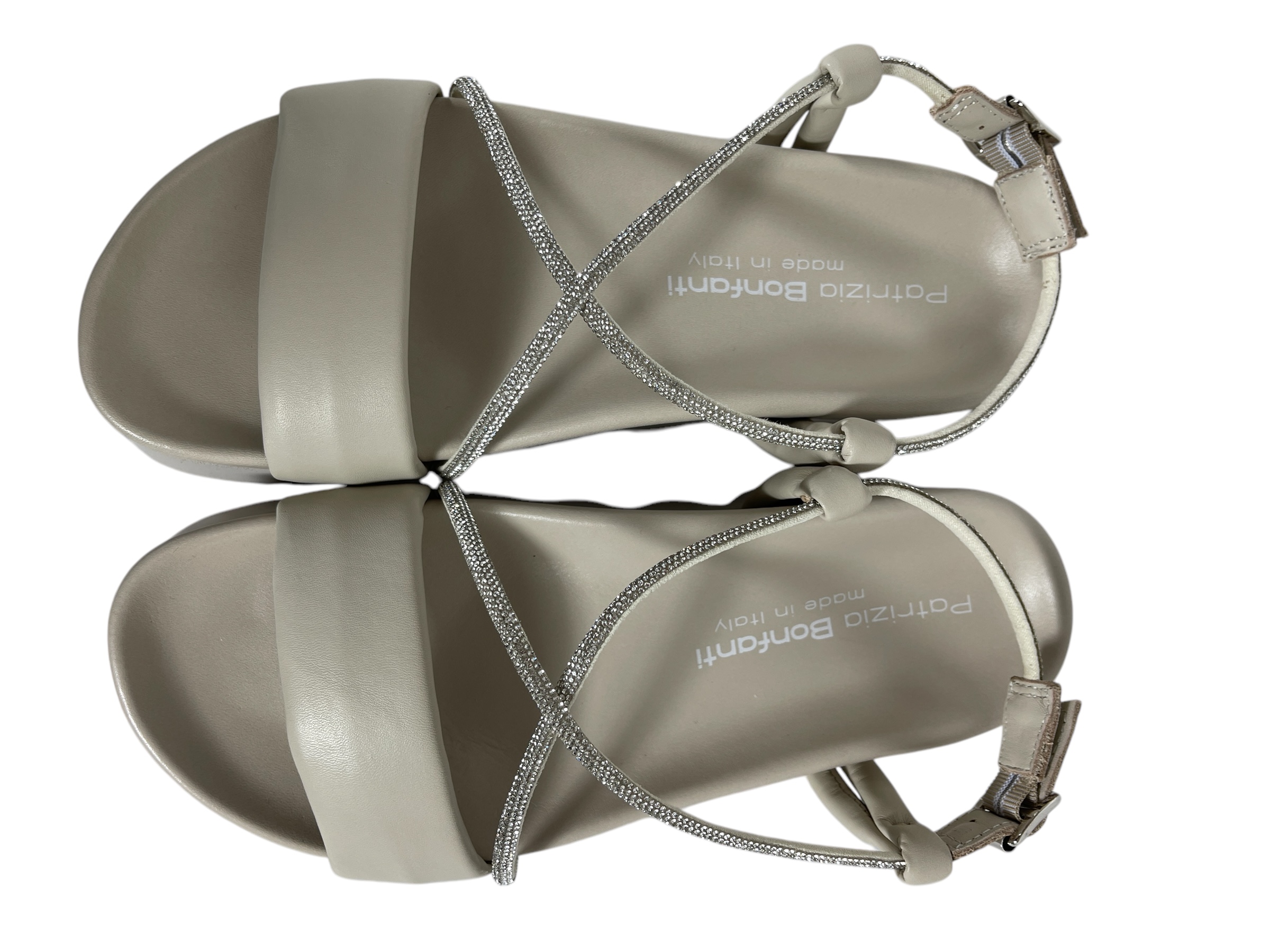 PATRIZIA BONFANTI DOVER - JIL STRASS ONDE DREAMER DAMEN PLATEAU-SANDALETTE CREAM
