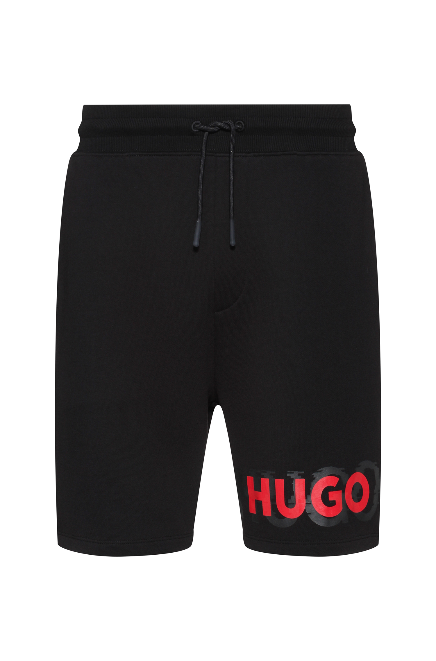 HUGO 50468260 Dilton 10217099 01 Herren Cotton-jersey Shorts logo Black 001