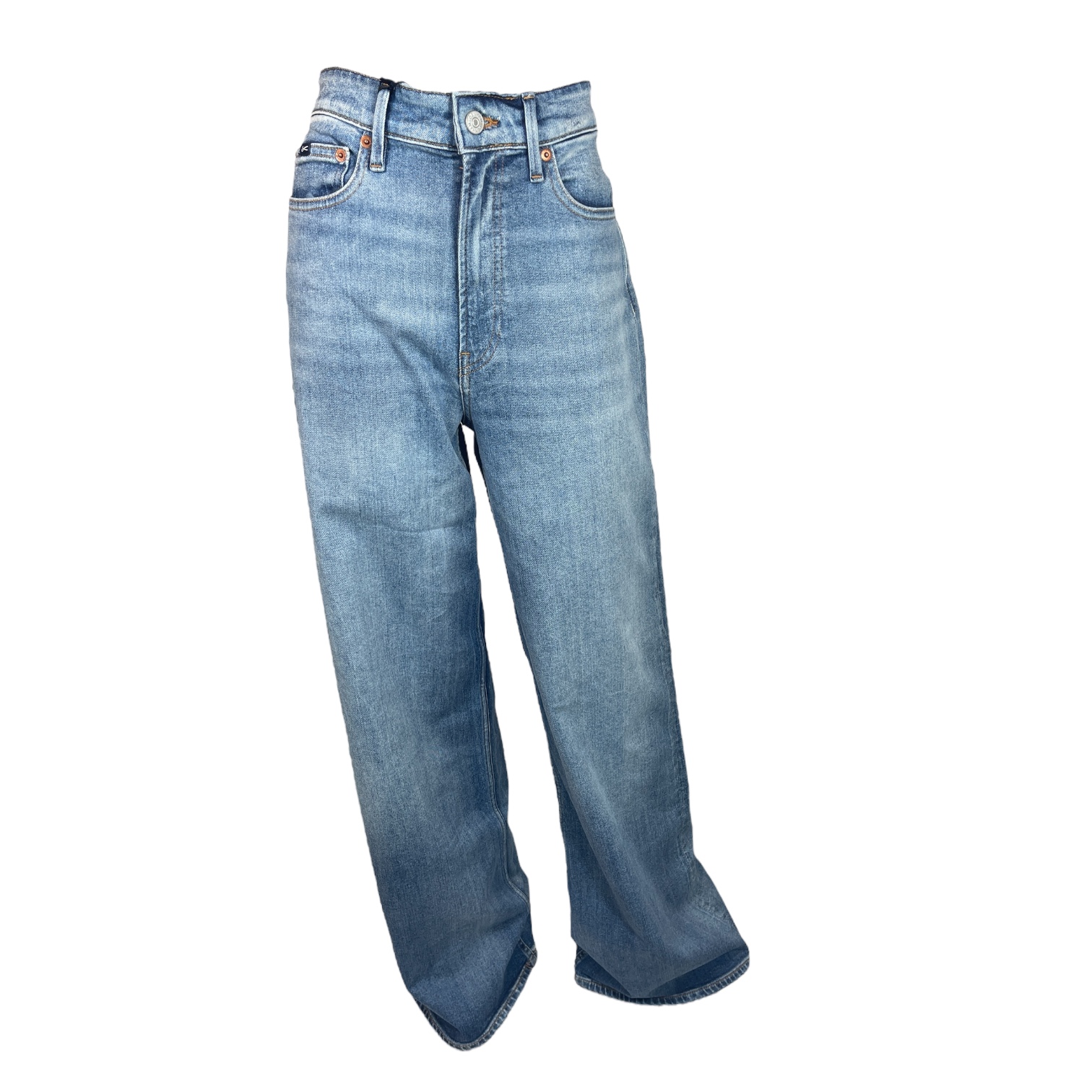 DENHAM 02-24-01-11-050 MIKU ABC RCS  DAMEN JEANS WIDE FLARE STRETCH  THE EXTRA WIDE LEG MID BLUE