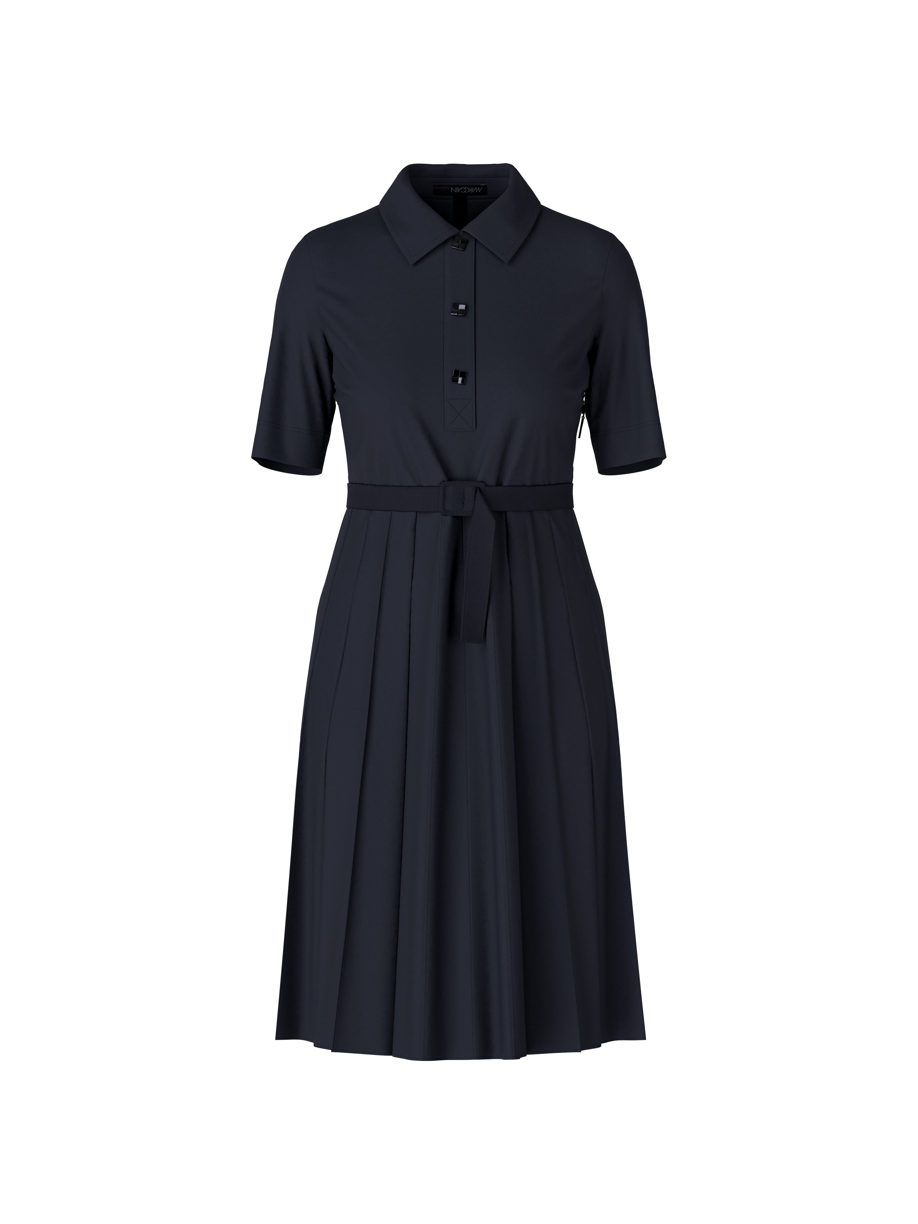 MARC CAIN  XC 21.22 J42 Polokleid mit Faltenrock midnight blue