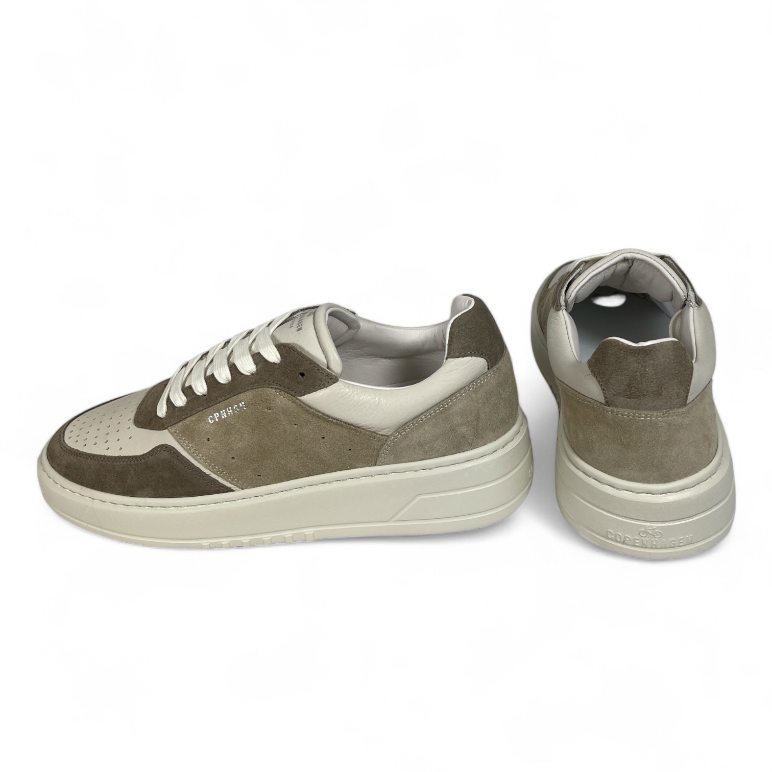 COPENHAGEN CPH1M  LEATHER MIX HERREN SNEAKER CREAM