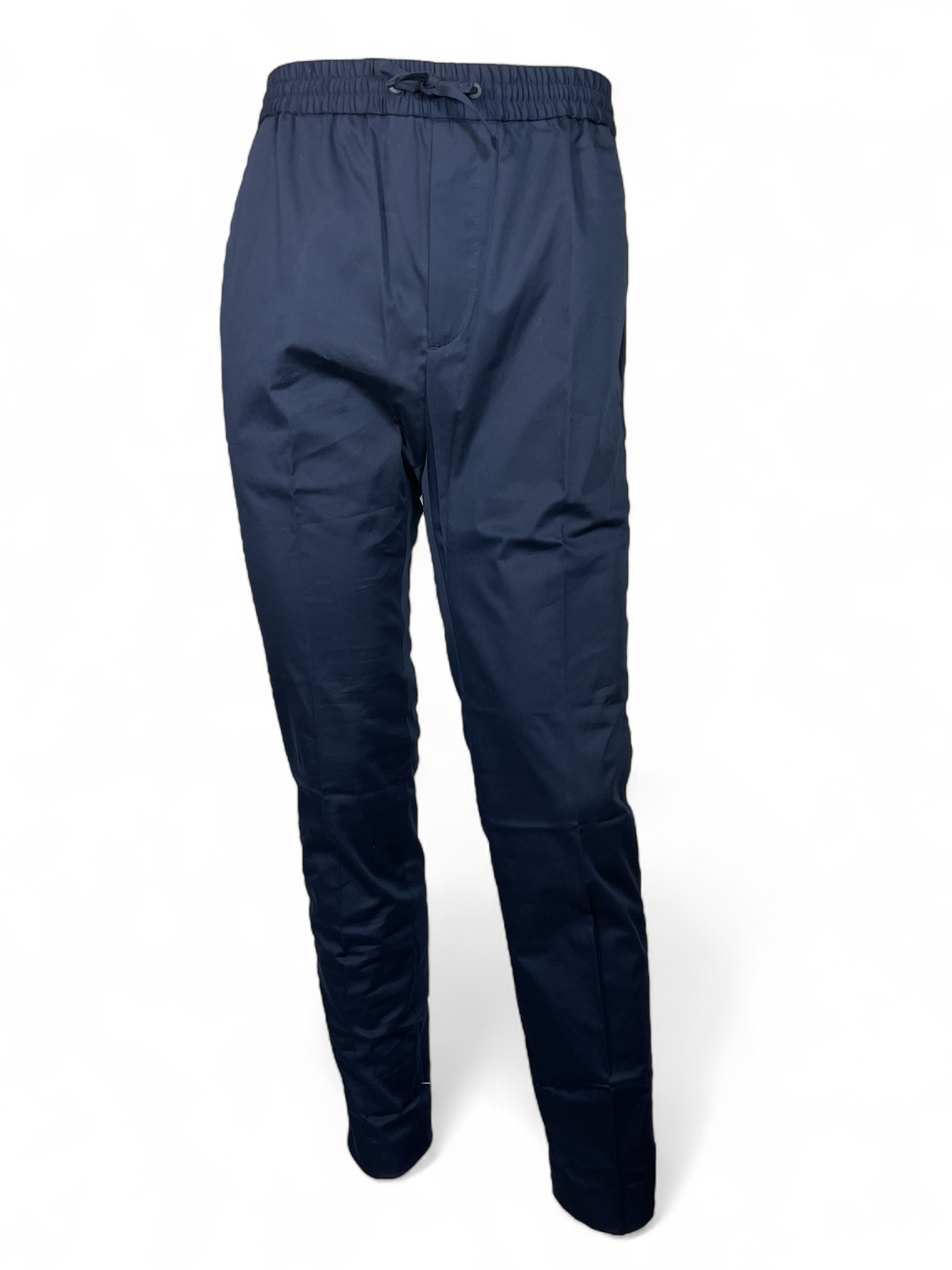 CALVIN KLEIN  K10K114467 STRETCH SATEEN CHINO HOSE JOGGER BLUE