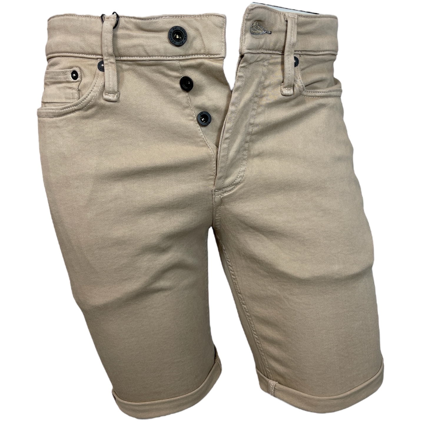 DENHAM 01-23-04-12-011  RAZOR HERREN JEANS SHORTS MIT KNOPFLEISTE STRETCH BLFMC BRITISH KHAKI