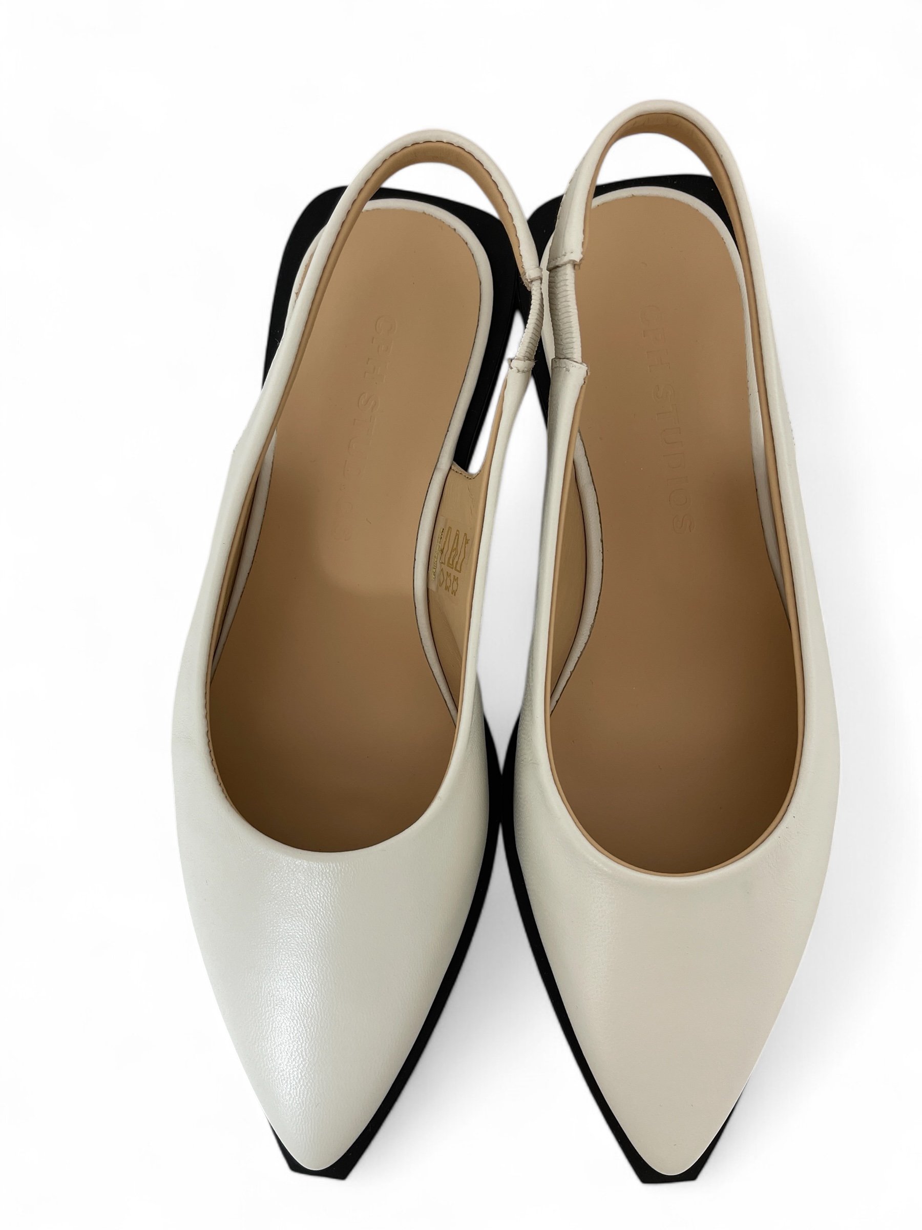 COPENHAGEN - CPH416 LEATHER DAMEN SLINGPUMPS CREAM