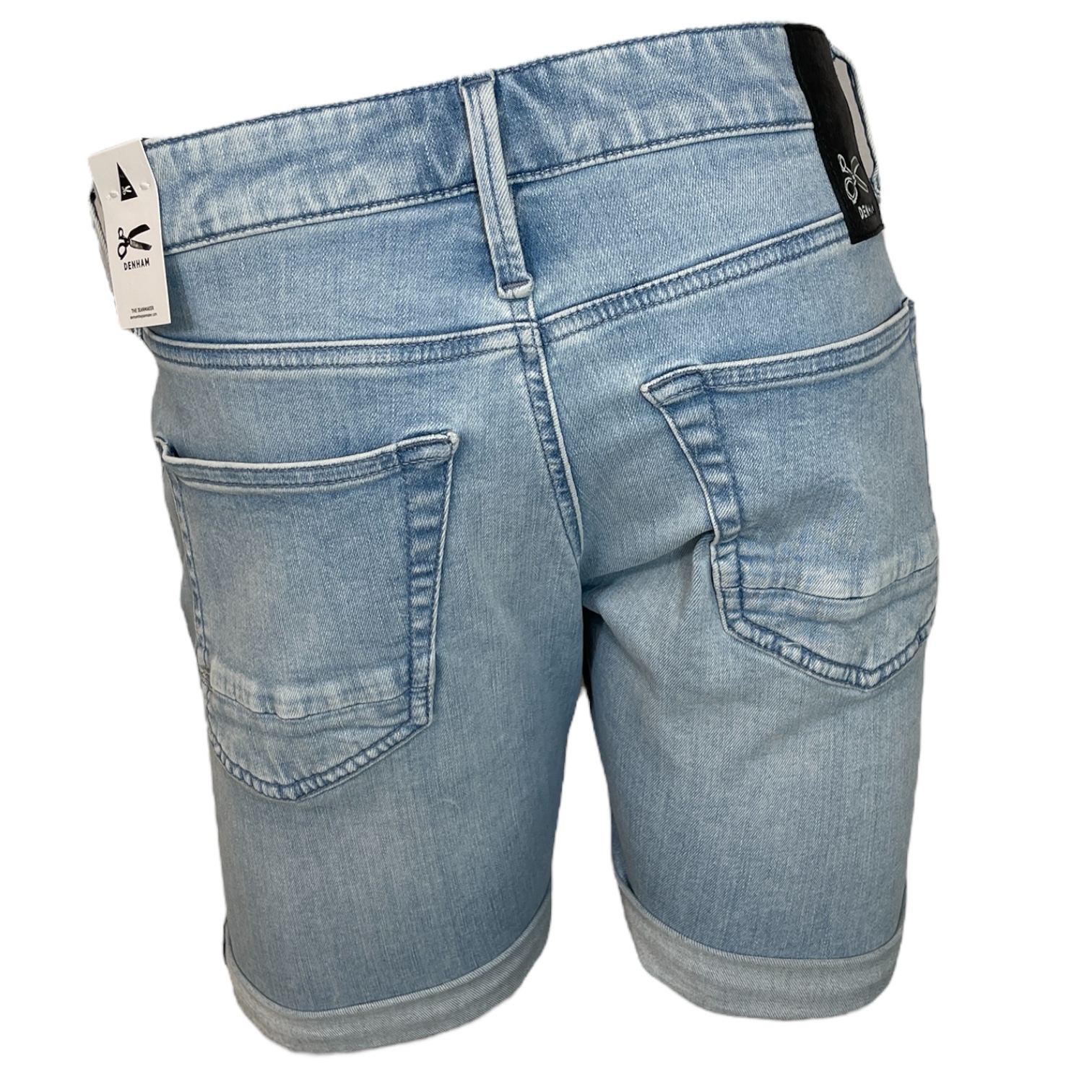 DENHAM 01-24-04-16-050 RAZOR HERREN JEANS SHORTS MIT KNOPFLEISTE STRETCH FMFB LIGHT BLUE