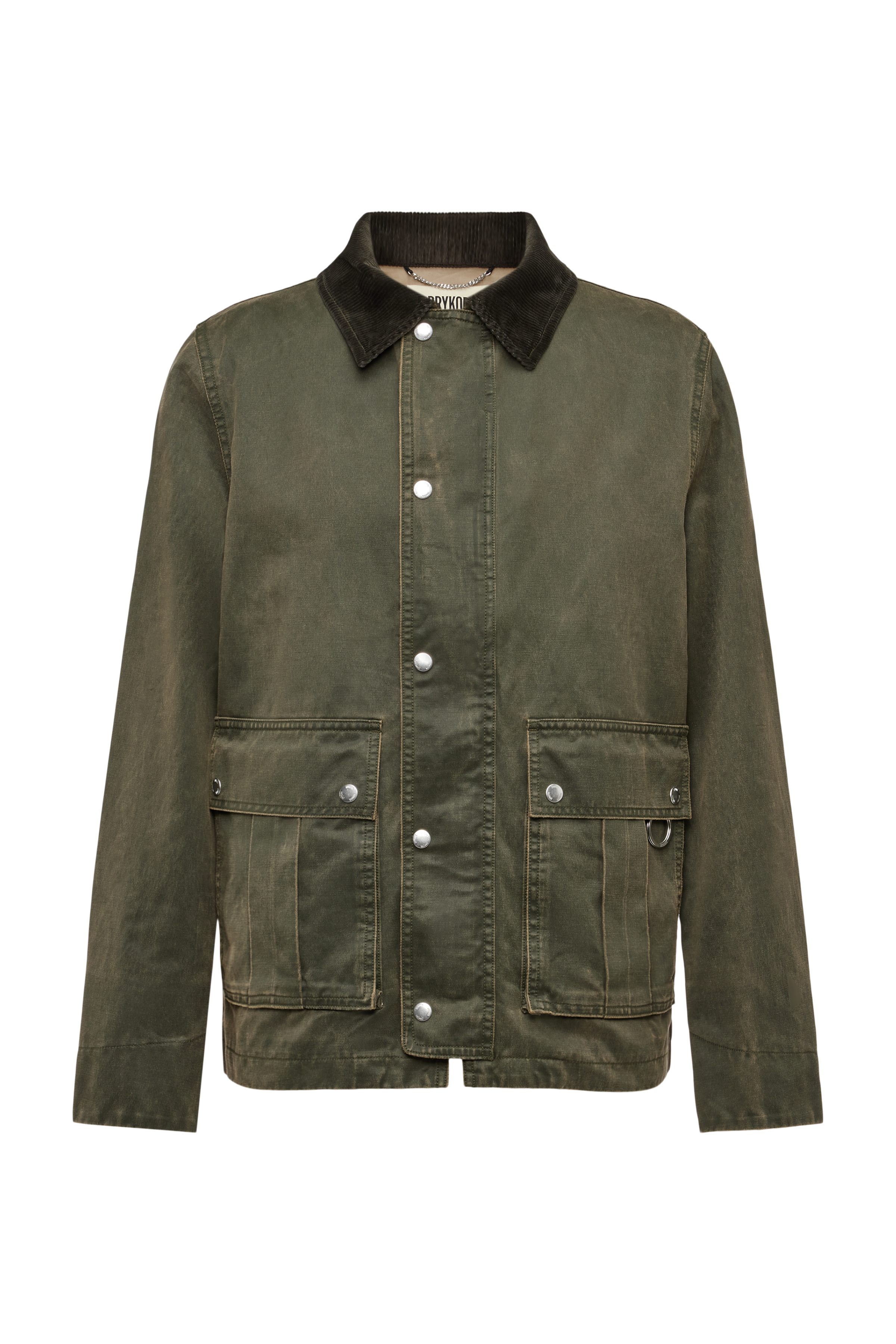 DRYKORN 122175 YAKAMO 10 Herren Fieldjacket Jacke in gewachster Baumwolle grün 2109