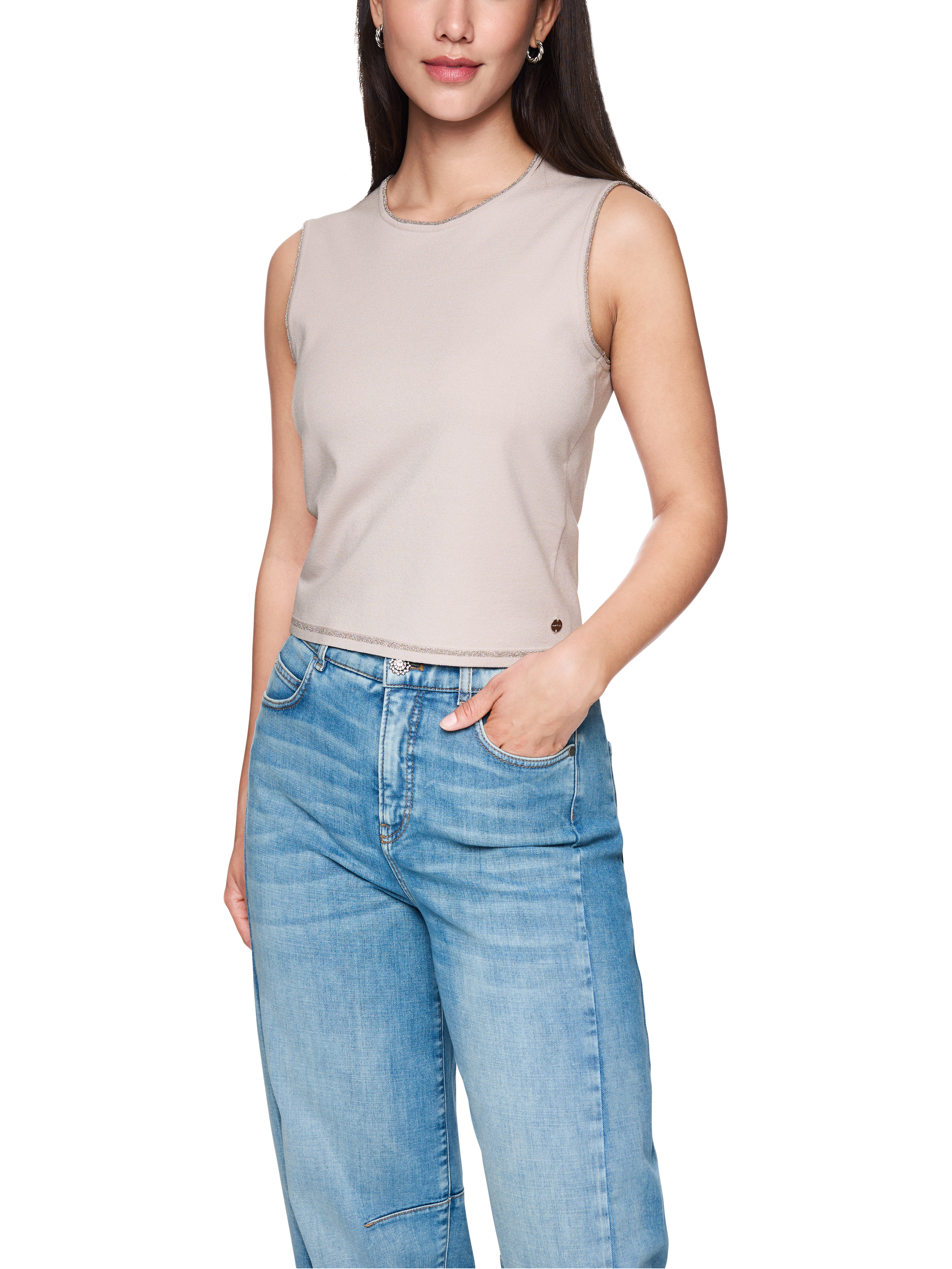 MARC CAIN ZA 61.01 M11 Damen Top light desert taupe