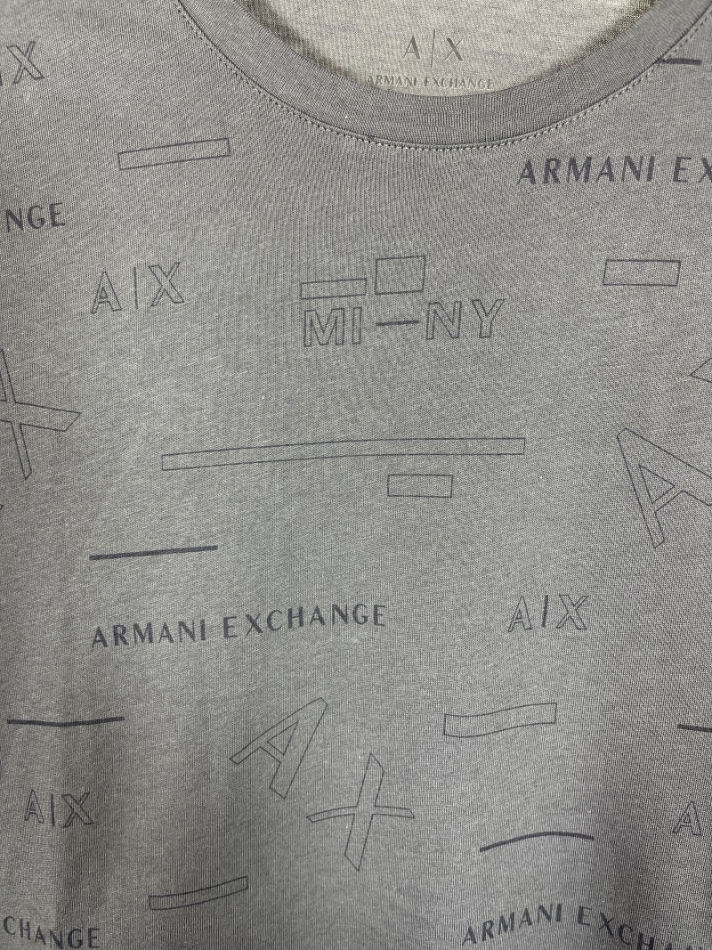 ARMANI 6LZTFE ZJ8EZ Herren T-Shirt LOGO-Print Grau