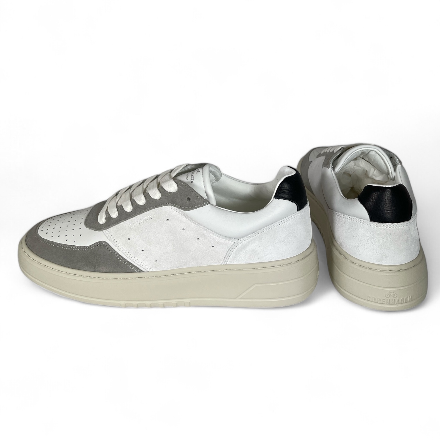 COPENHAGEN - CPH1M LEATHER MIX DAMEN SNEAKER GRAU / WEISS