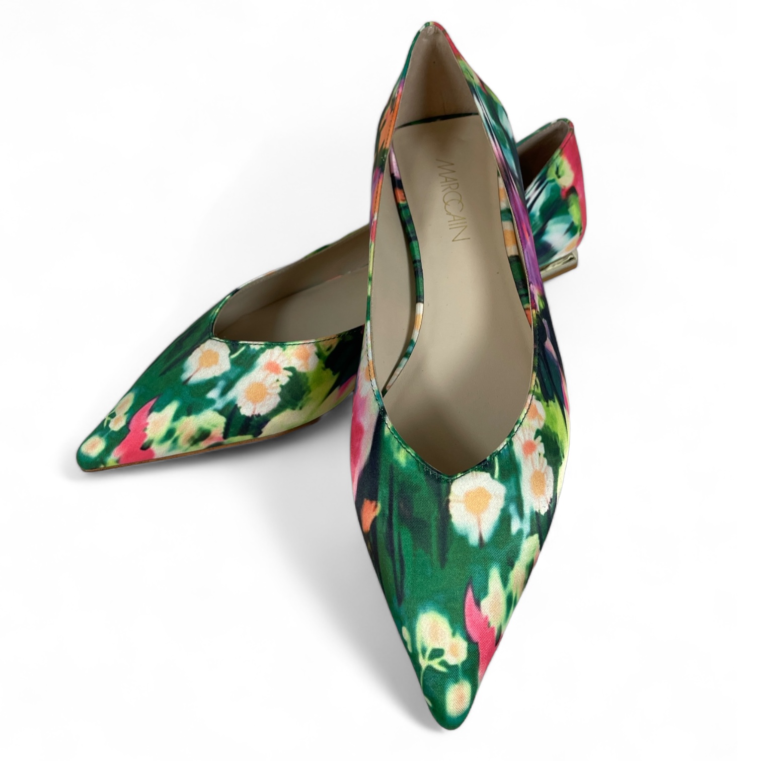 MARC CAIN XC SF.01 W74 Ballerina Florale Muster deep moss grün