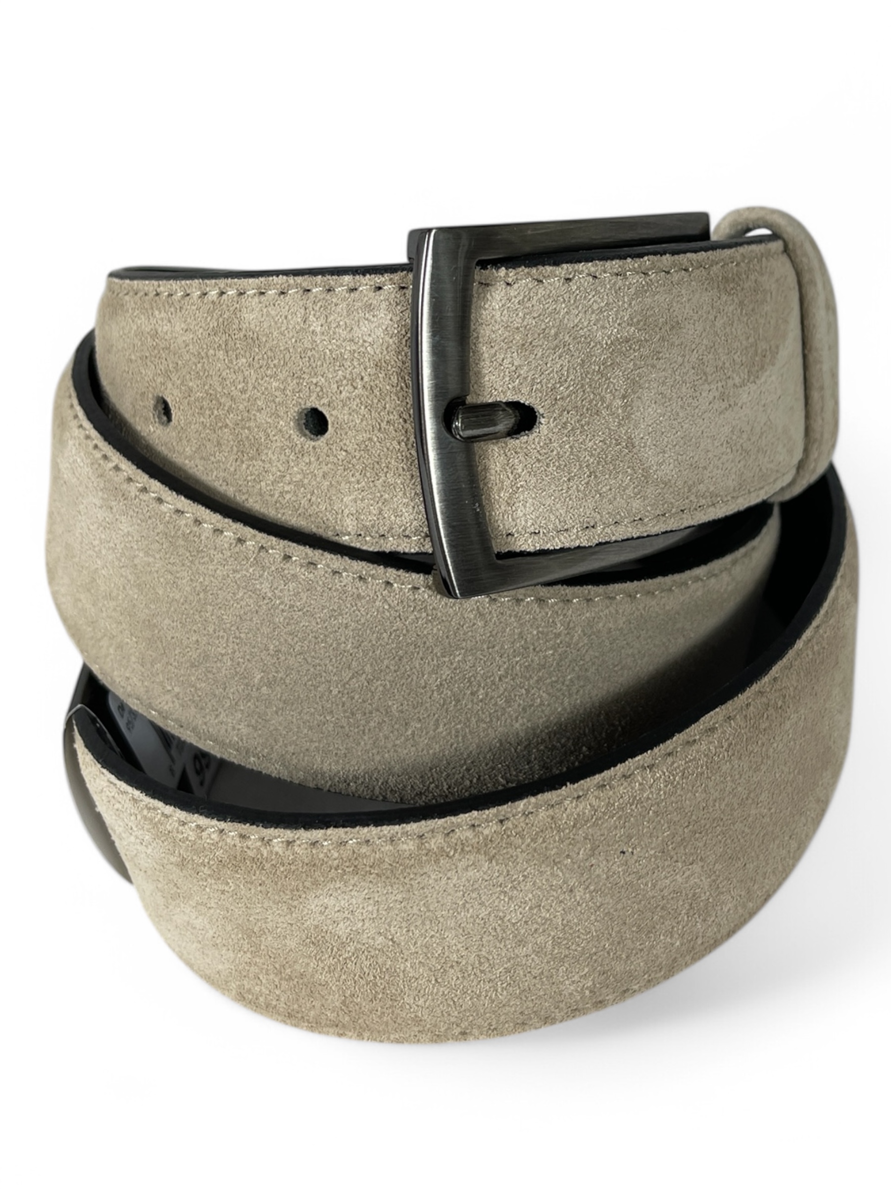 VAN BOMMEL CFM-10092-22-09 Floris Herren Gürtel 3,5 cm  Leder LightBrown Suede