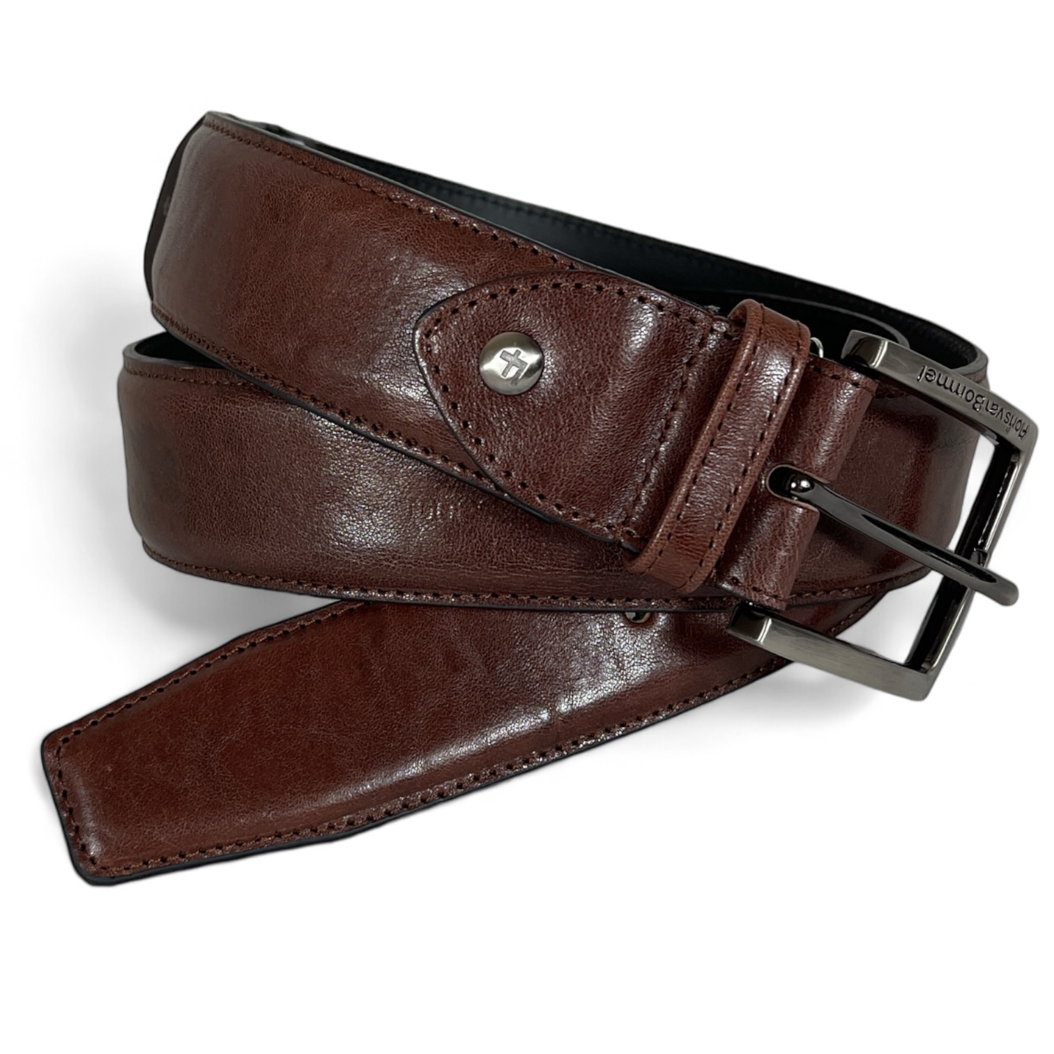 VAN BOMMEL CFM-10058-24-01 Floris Herren Gürtel 3,5 cm Leder Braun Dark Cognac