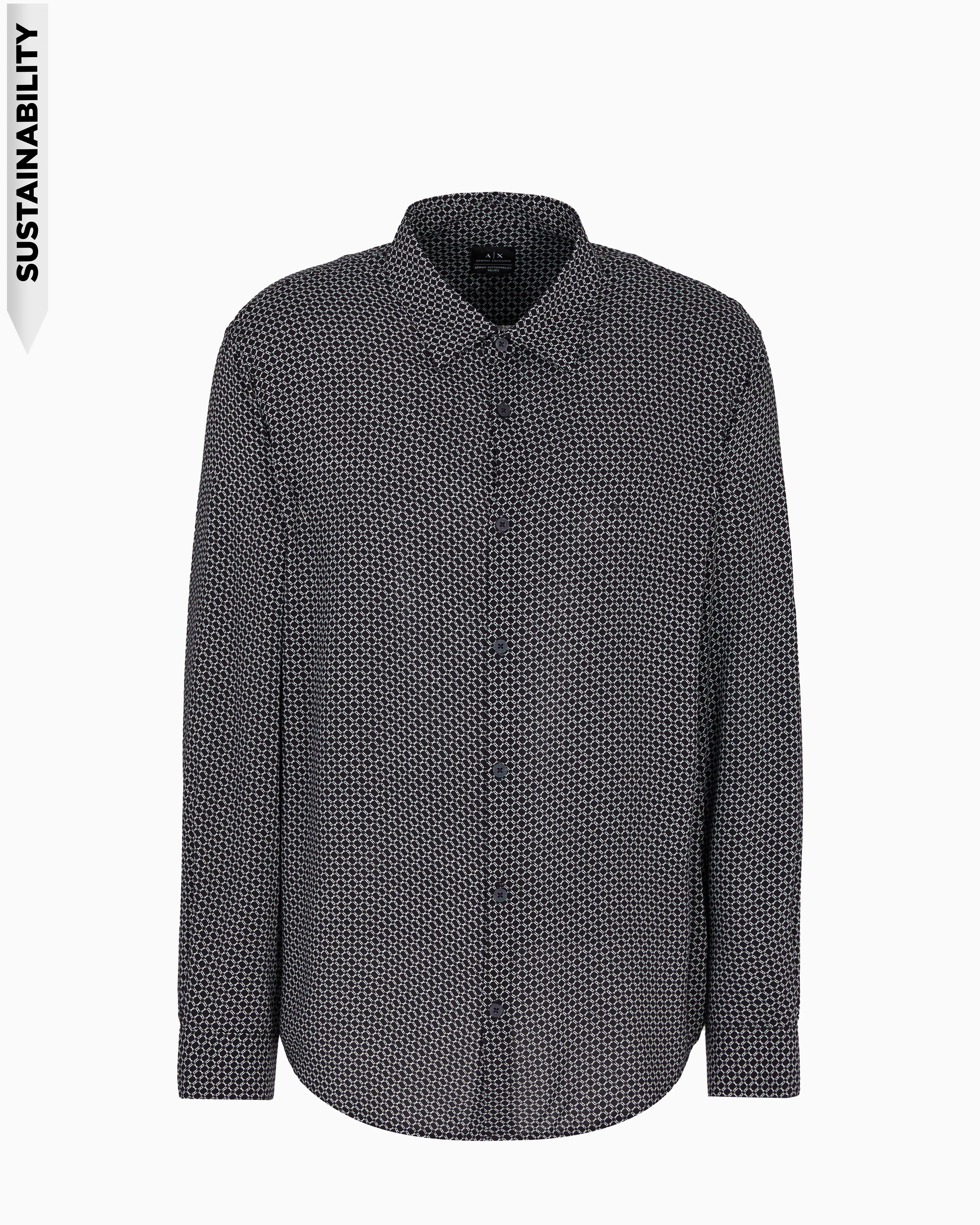 ARMANI - XM000668 AF10253 Herren Hemd Shaped Fit Navy