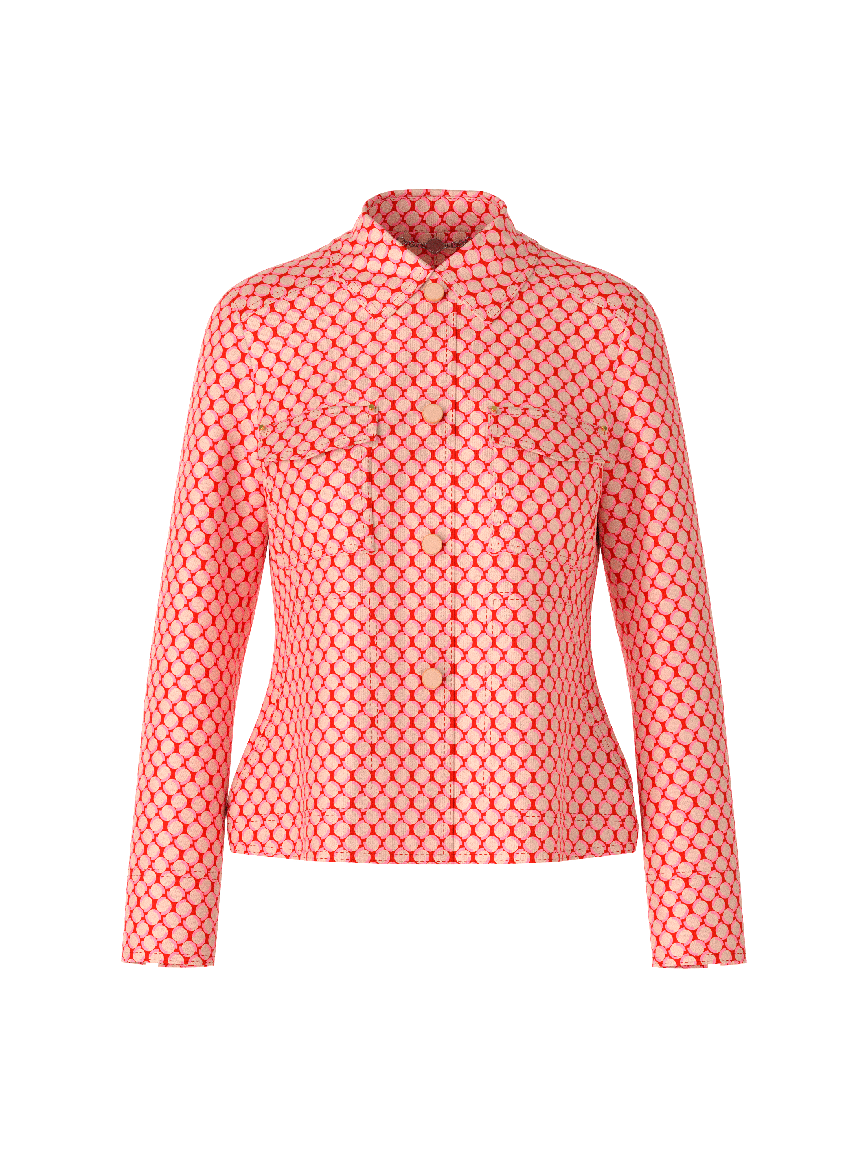 MARC CAIN UC 31.12 J18 Jacke im Punkte-Dessin tangerine