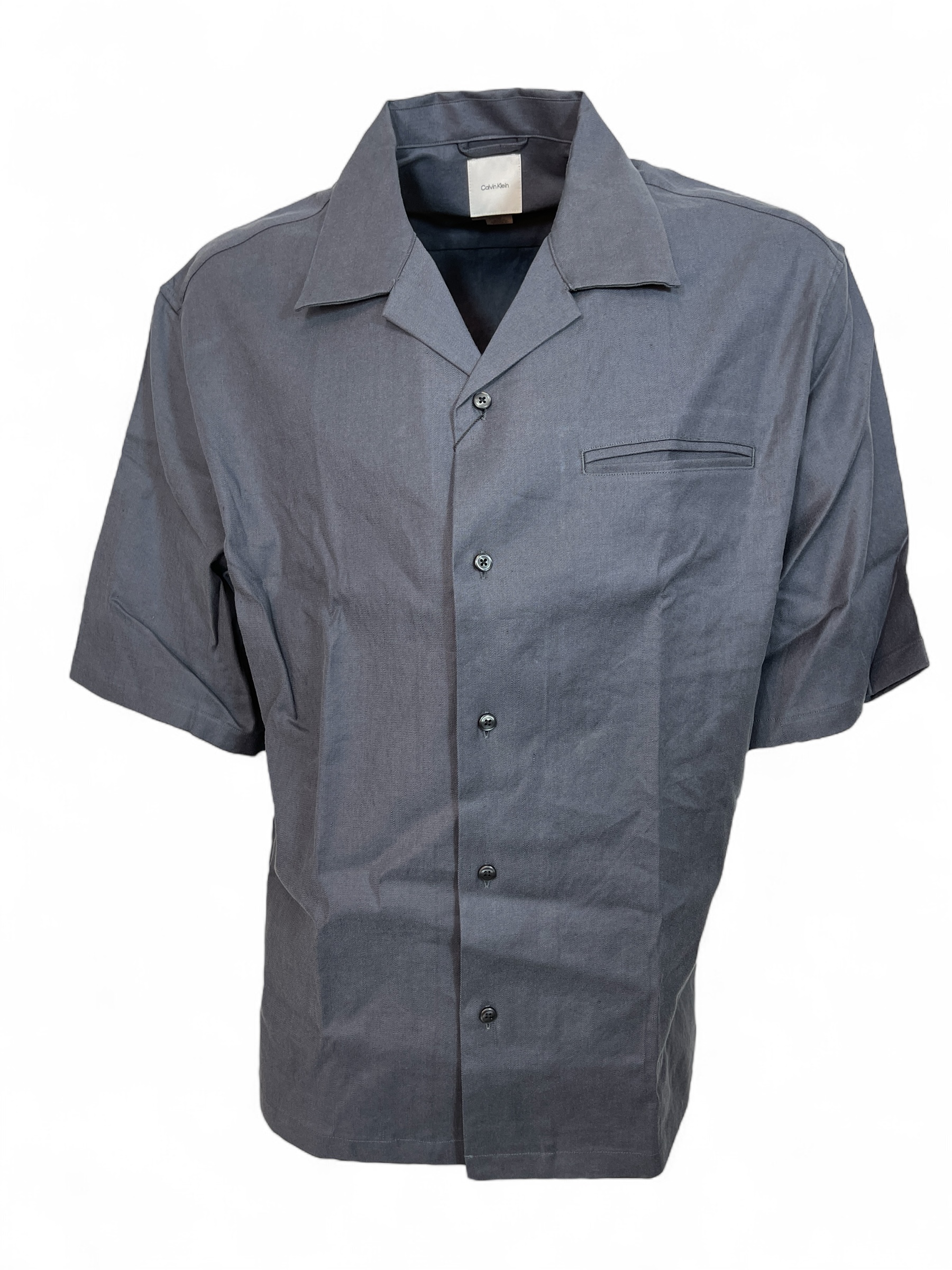 CALVIN KLEIN  LV04LB100G SS LINEN LYOCELL CAMP RELAXED SH HEMD BLACK