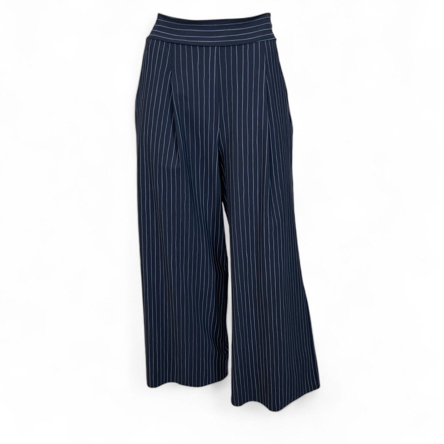 JAPAN TKY - KONA STRIPE DAMEN HOSE CULOTTE AUS TECHNOSTRETCH MIT NADELSTREIFEN BLACK-BLUE