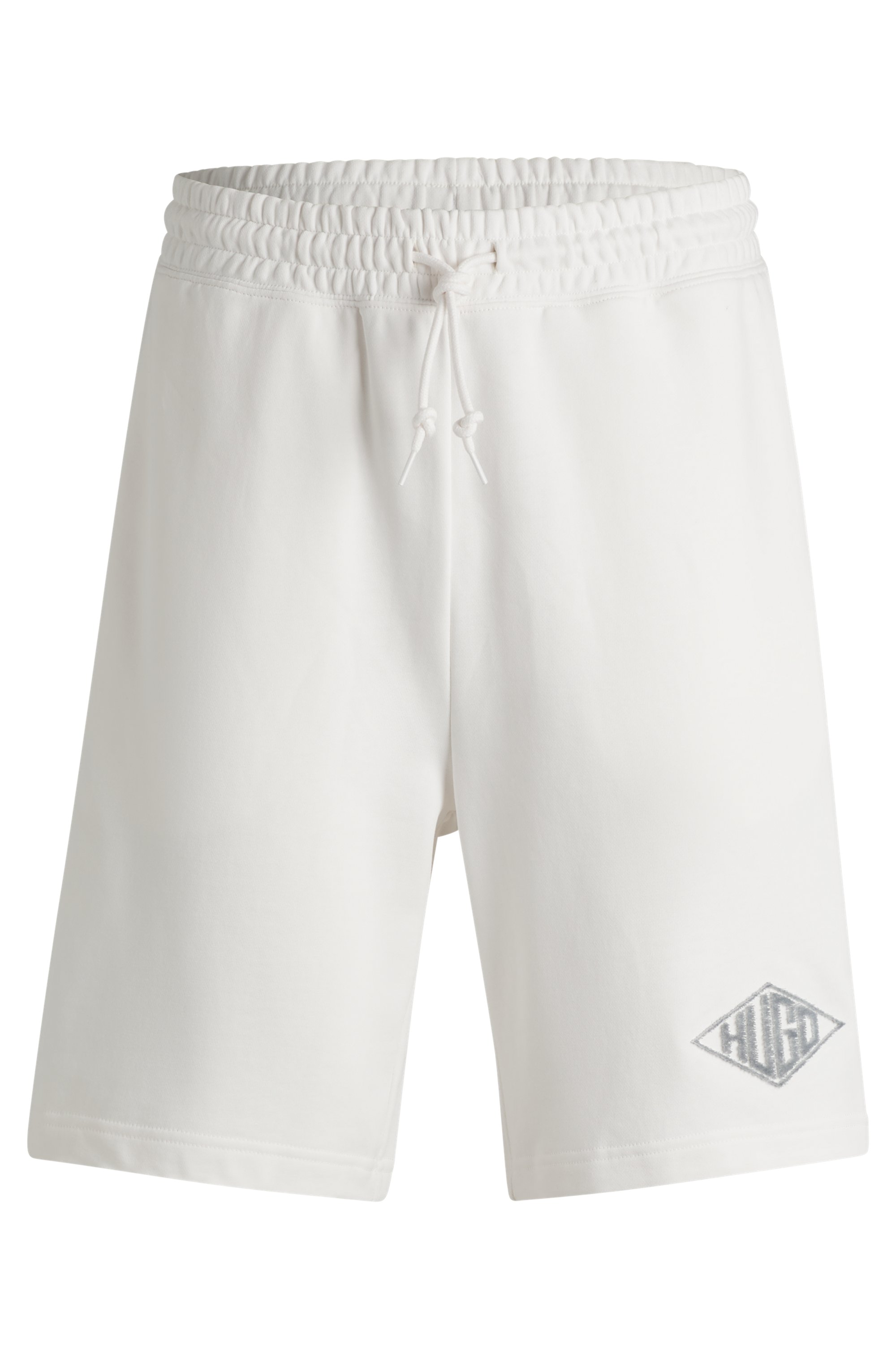 HUGO 50534953 Damtus Herren Sweat-Shorts Naturweiß