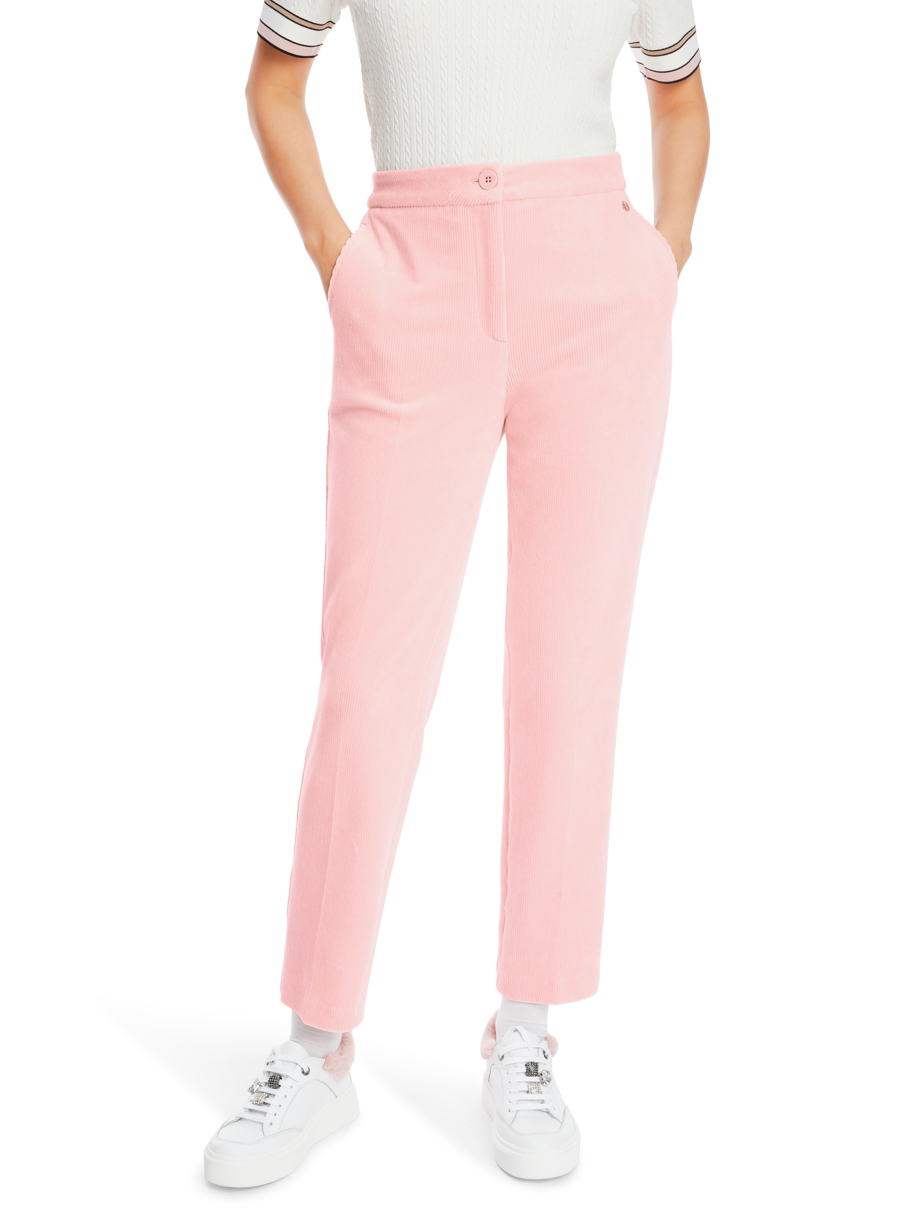 MARC CAIN XC 81.37 J31 Modell FUSHUN - Hose in Cord Rosa