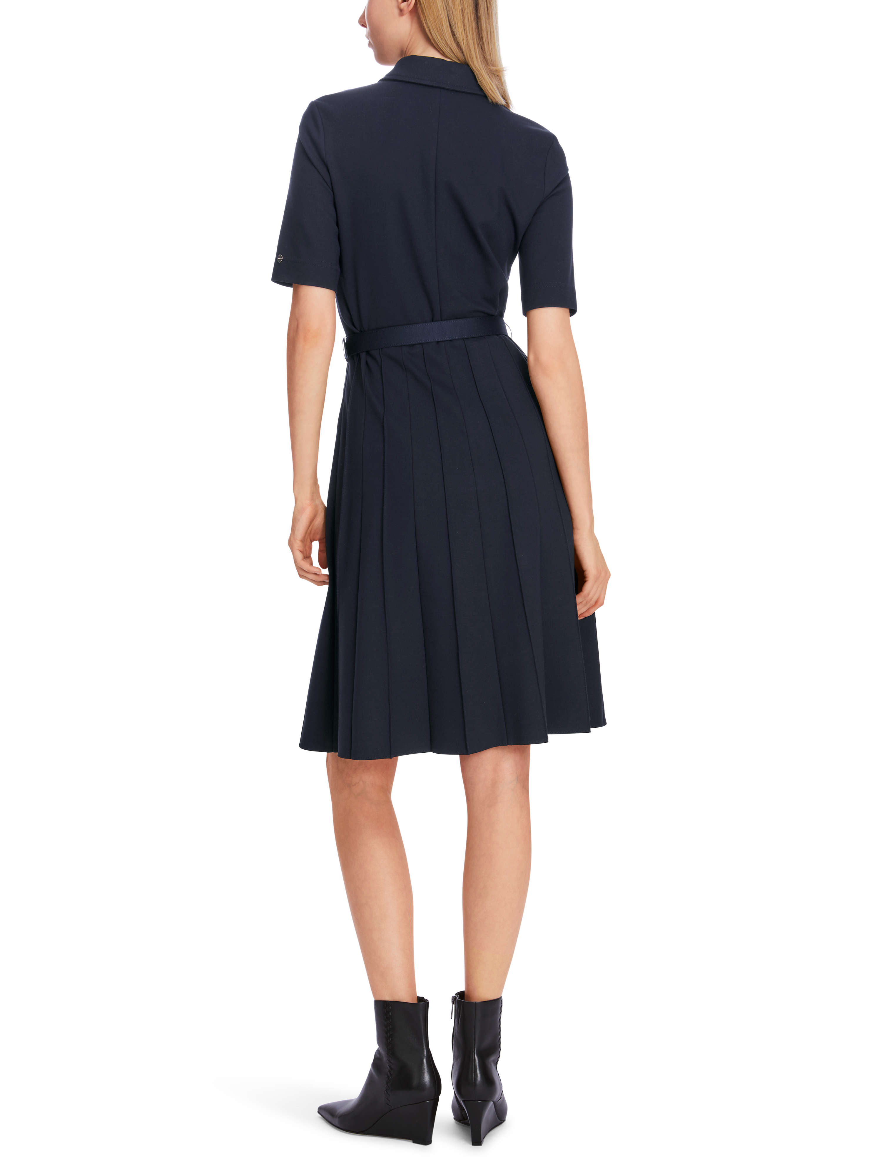 MARC CAIN  XC 21.22 J42 Polokleid mit Faltenrock midnight blue