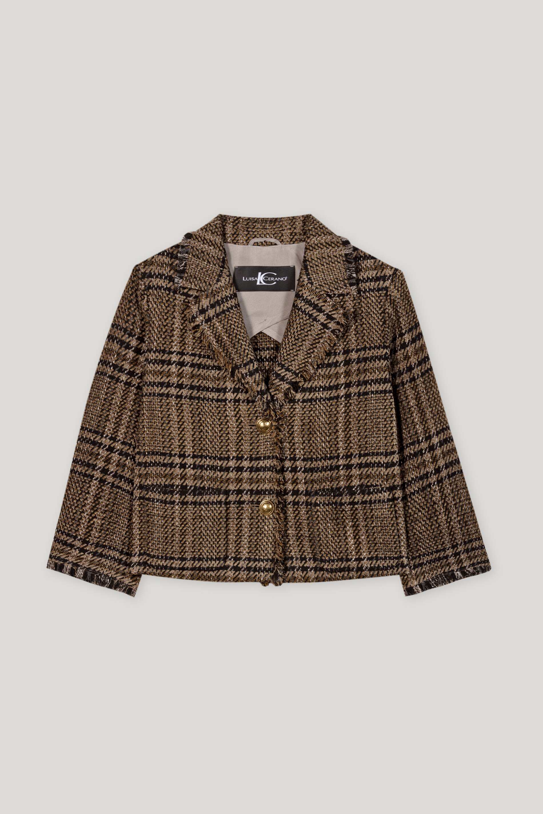 LUISA CERANO  428008/3783-0 Jacke Karo- Muster Braun
