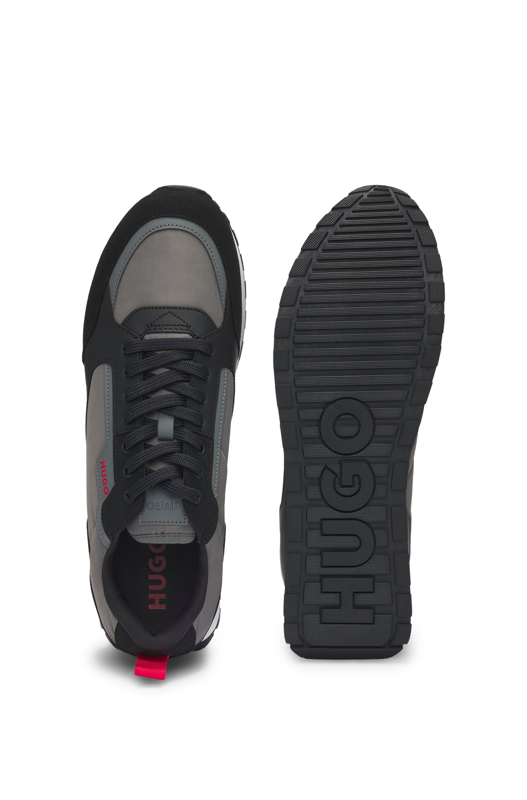 HUGO 50536568 Icelin_Runn_pumf_N Sportive Sneakers Grau