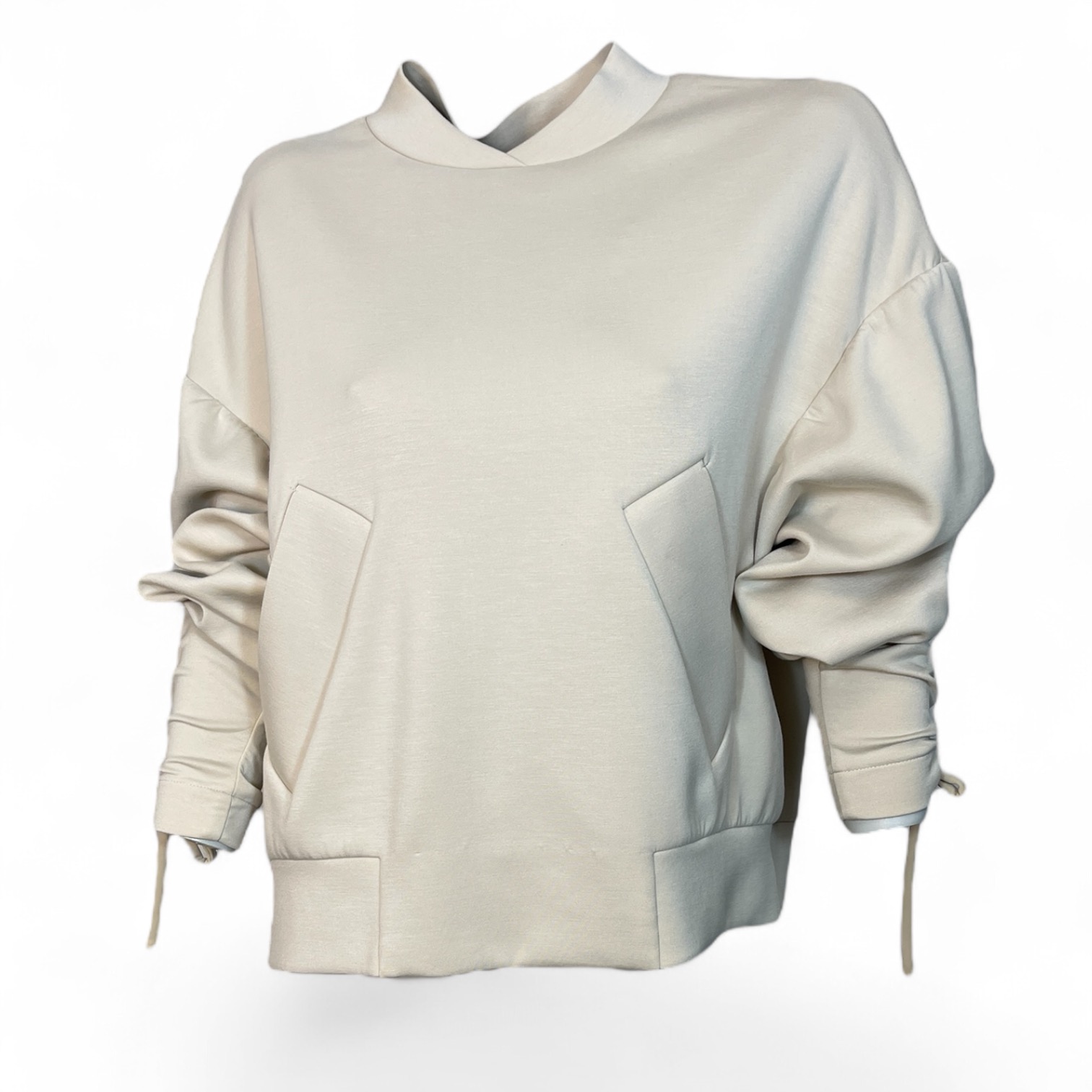 ULI SCHNEIDER - 31759 BOMBER SWEATER DAMEN SWEATSHIRT  PULLOVER MIT TASCHEN CREAM