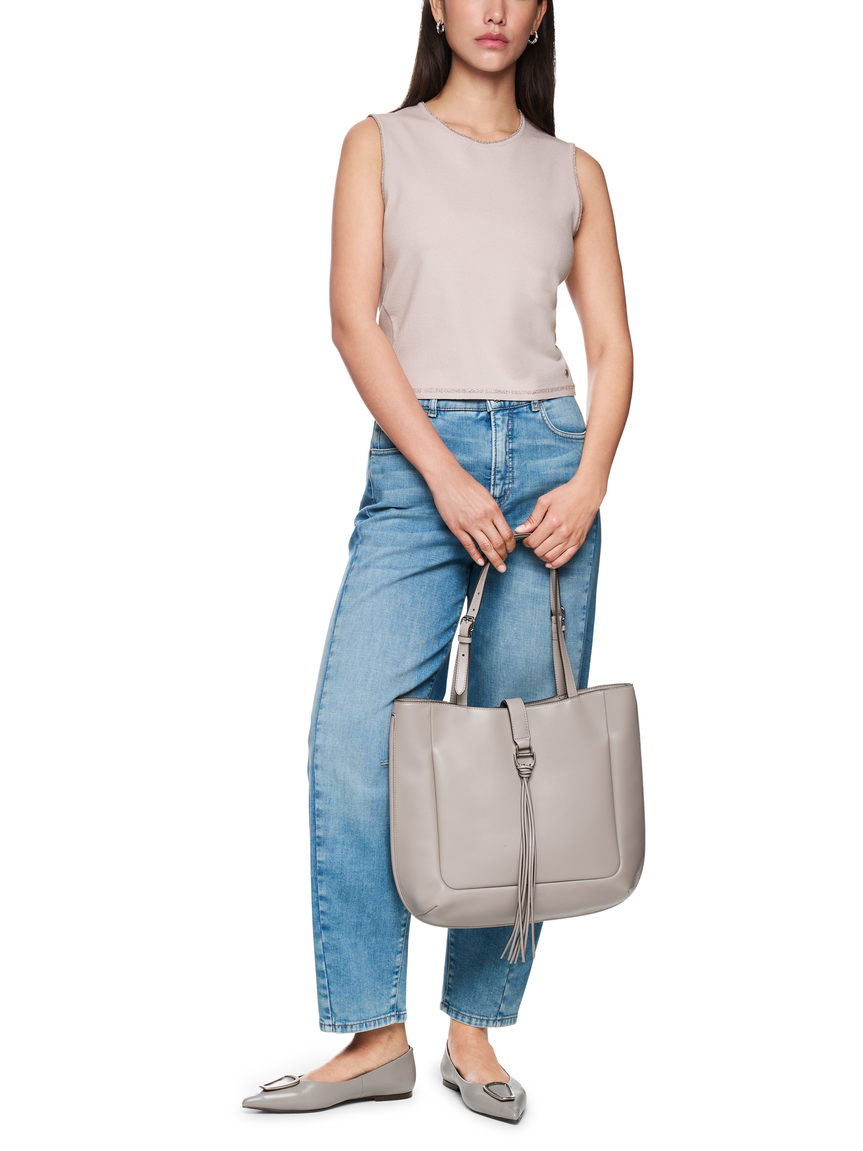 MARC CAIN ZA 61.01 M11 Damen Top light desert taupe